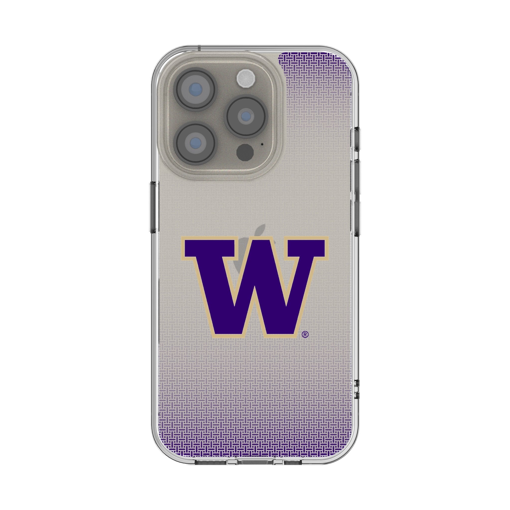 University of Washington Huskies Linen Clear Phone Case for Apple iPhone 1