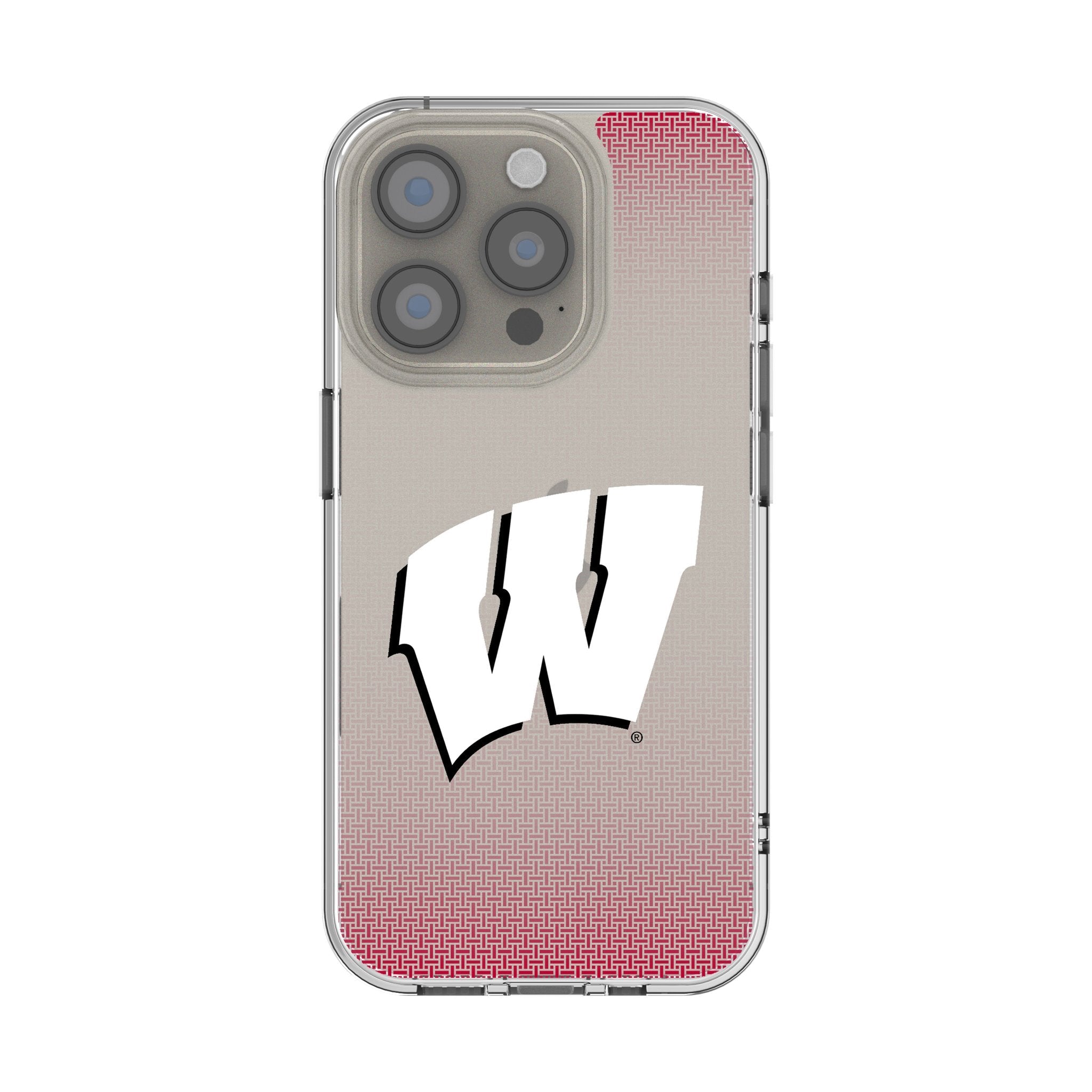 University of Wisconsin Badgers Linen Clear Phone Case for Apple iPhone