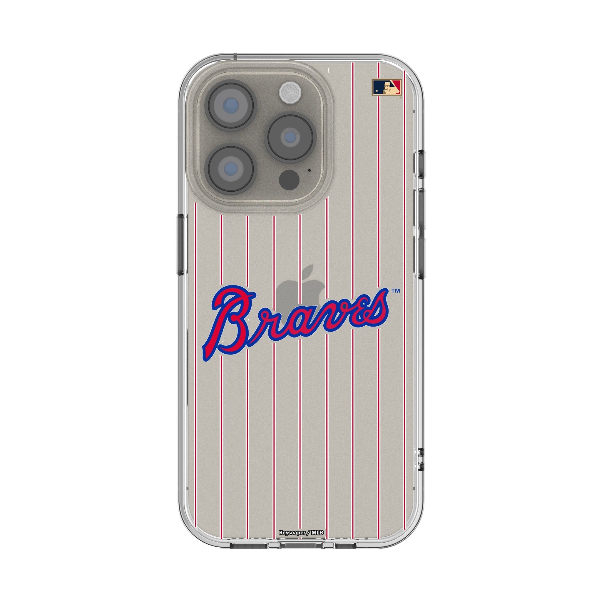 Atlanta Braves Home 2012 - Cooperstown Collection Pinstripe Clear Phone Case for Apple iPhone