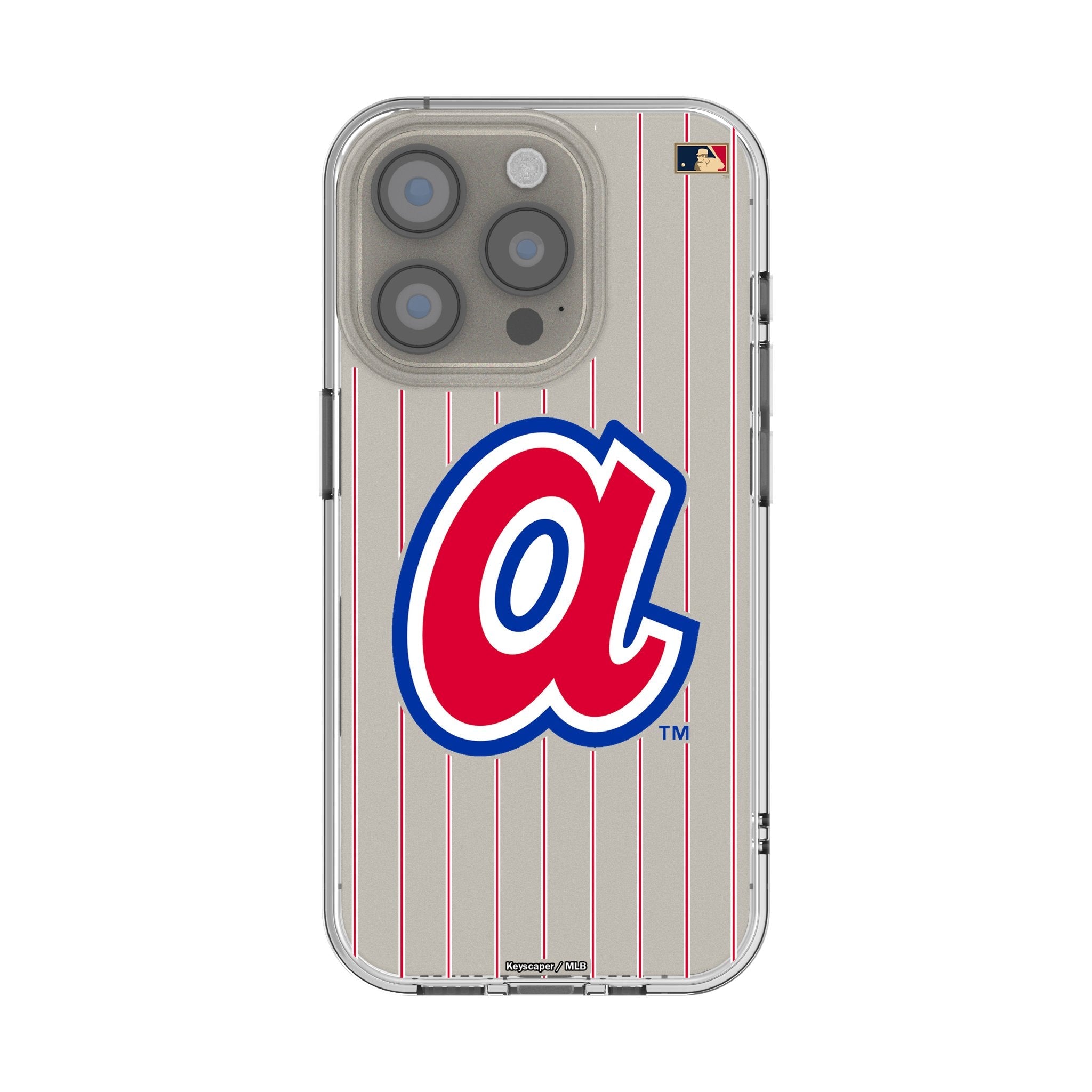 Atlanta Braves 1972-1980 - Cooperstown Collection Pinstripe Clear Phone Case for Apple iPhone