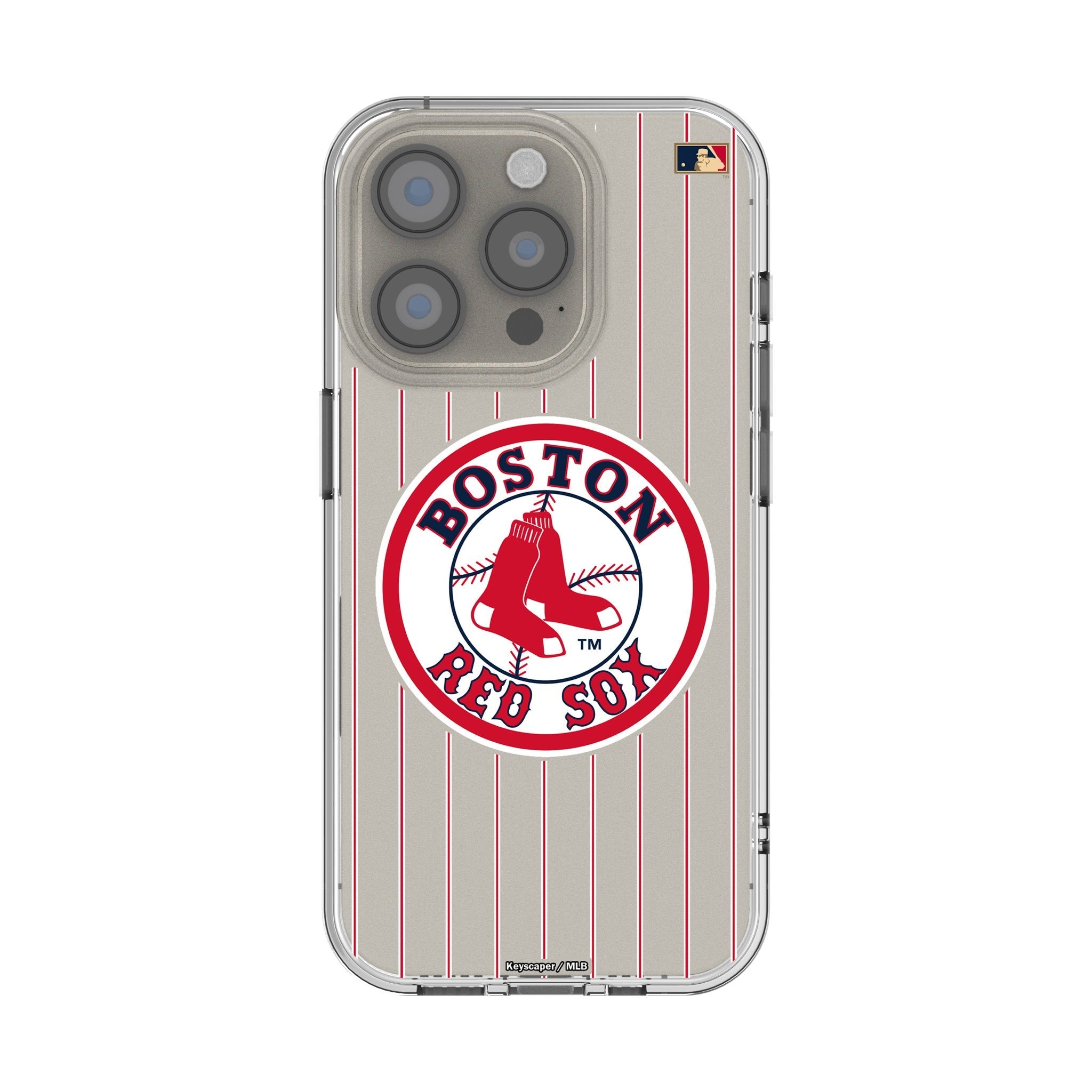Boston Red Sox 1976-2008 - Cooperstown Collection Pinstripe Clear Phone Case for Apple iPhone 1