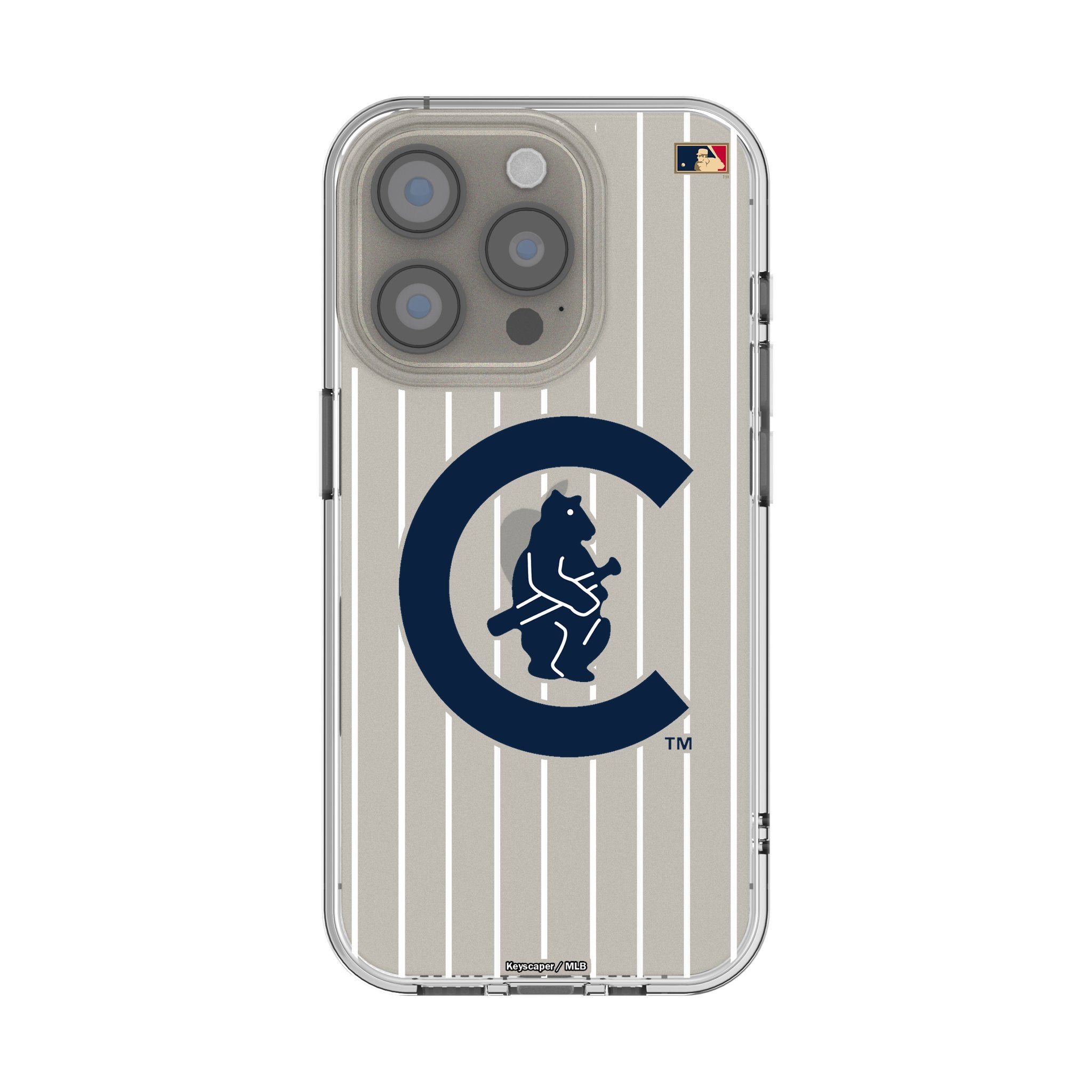 Chicago Cubs 1911-1912 - Cooperstown Collection Pinstripe Clear Phone Case for Apple iPhone 1