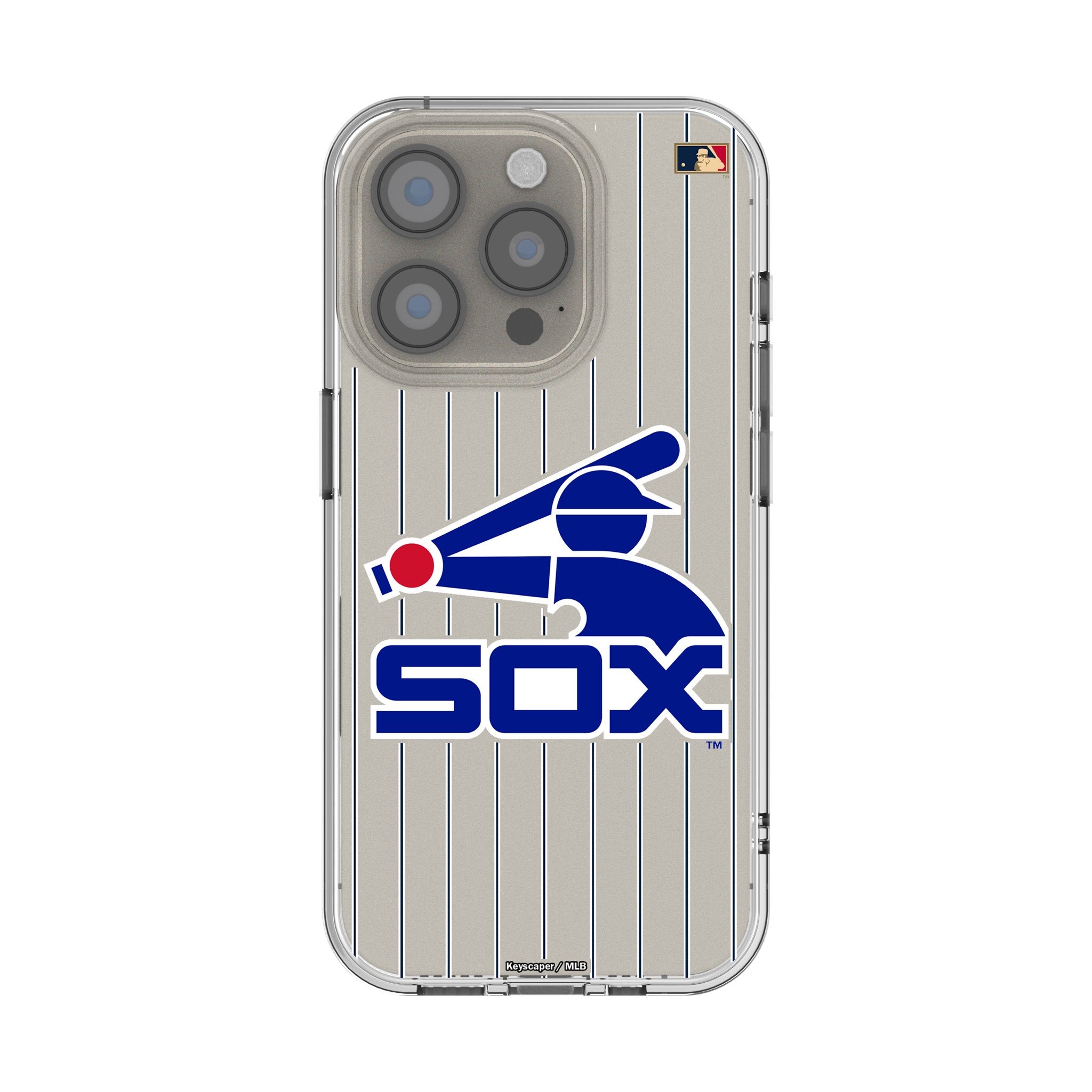 Chicago White Sox 1976-1981 - Cooperstown Collection Pinstripe Clear Phone Case for Apple iPhone 1