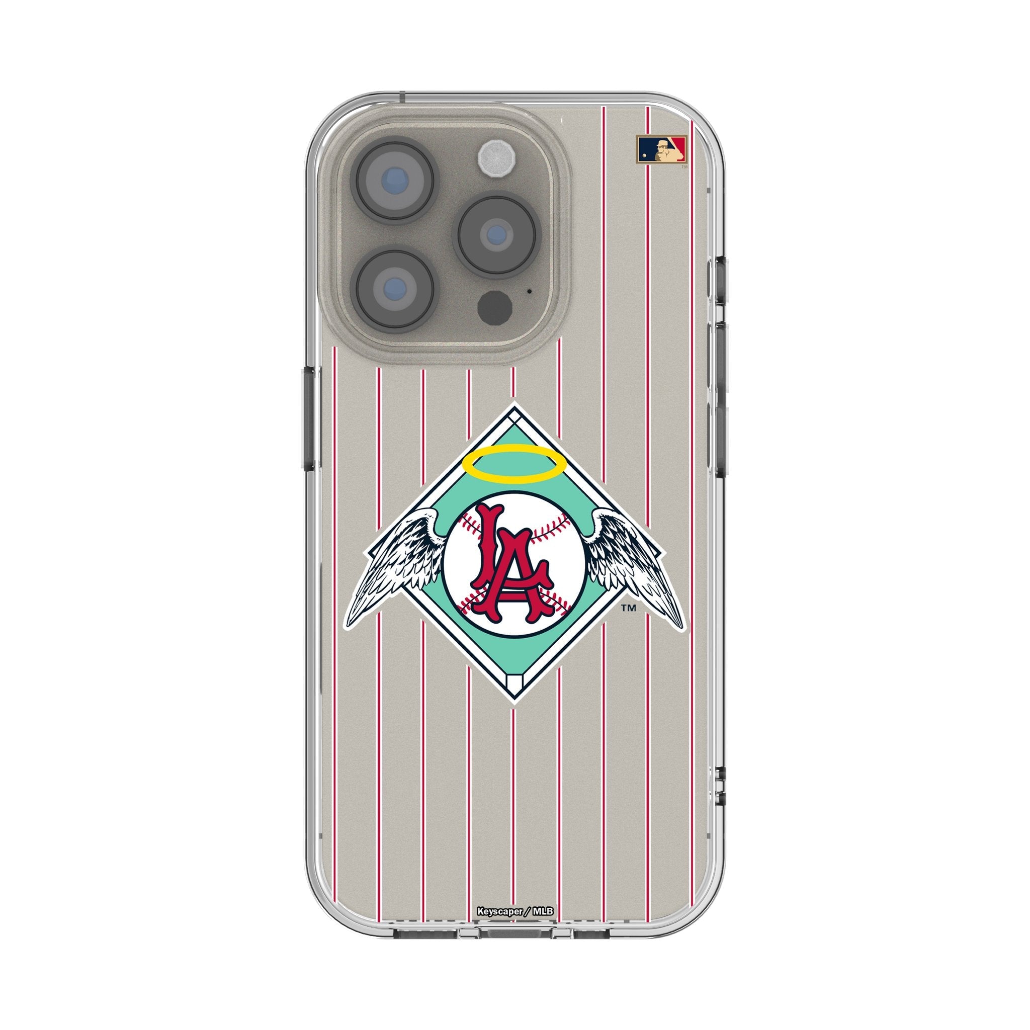 LA Angels 1961-1965 - Cooperstown Collection Pinstripe Clear Phone Case for Apple iPhone 1