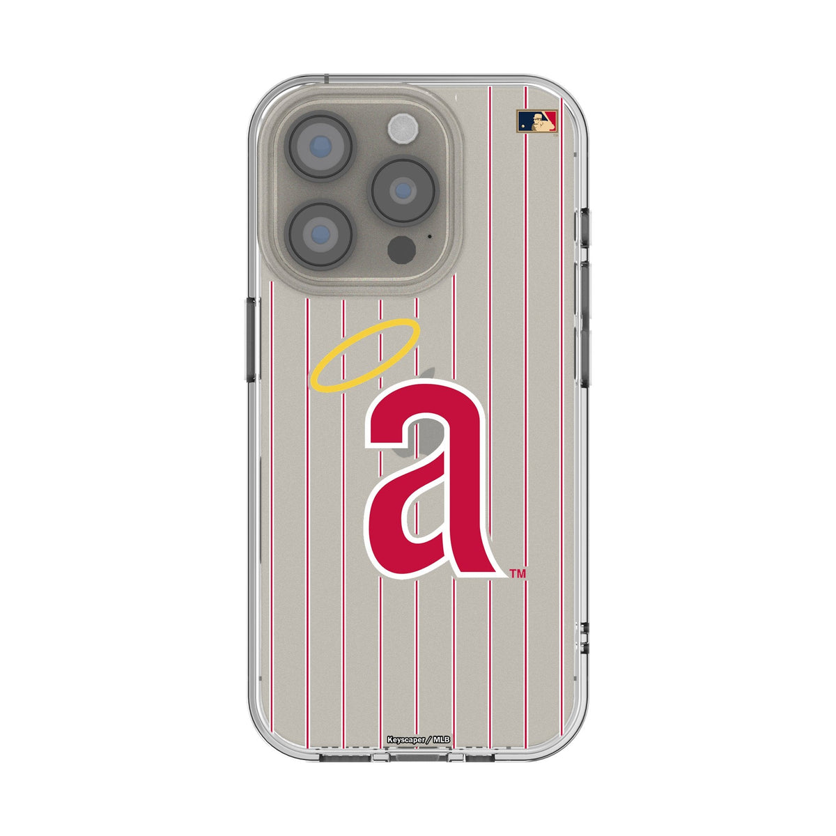 LA Angels 1971 - Cooperstown Collection Pinstripe Clear Phone Case for Apple iPhone