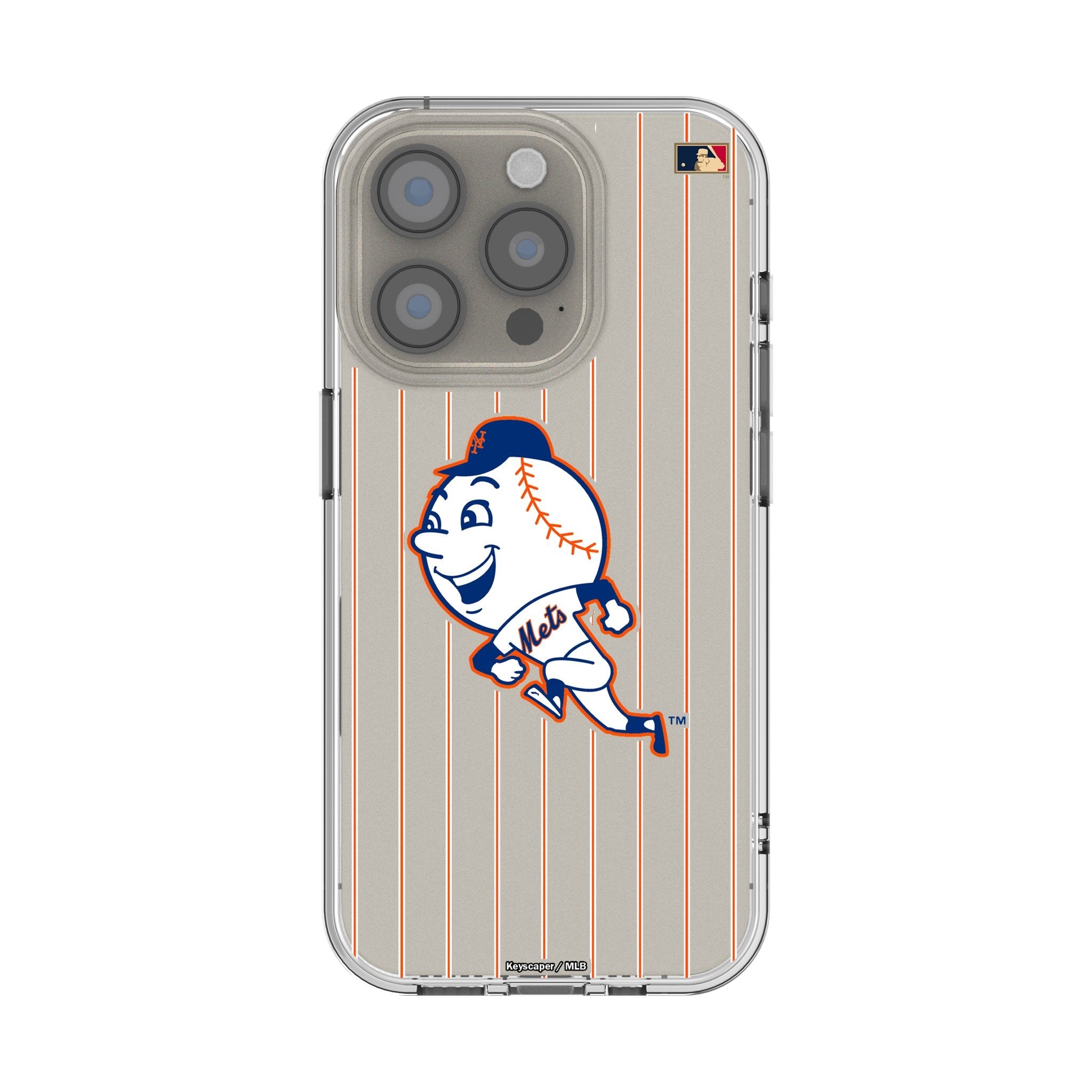 New York Mets 2014 - Cooperstown Collection Pinstripe Clear Phone Case for Apple iPhone 1