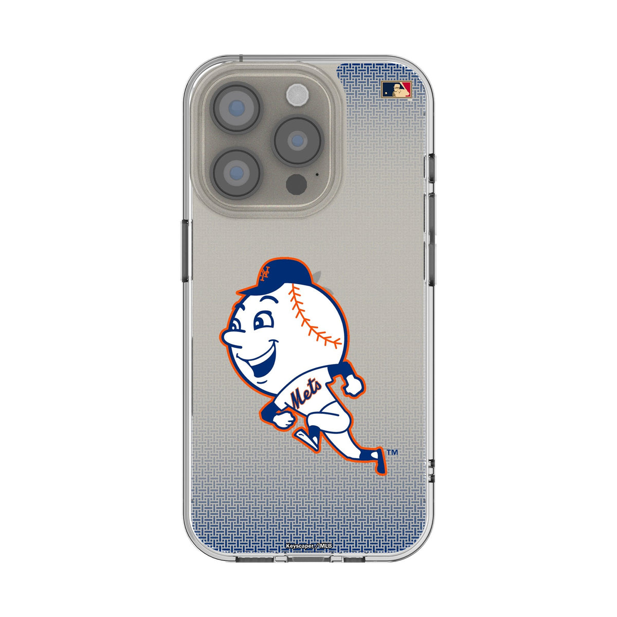 New York Mets 2014 - Cooperstown Collection Linen Clear Phone Case for Apple iPhone 1