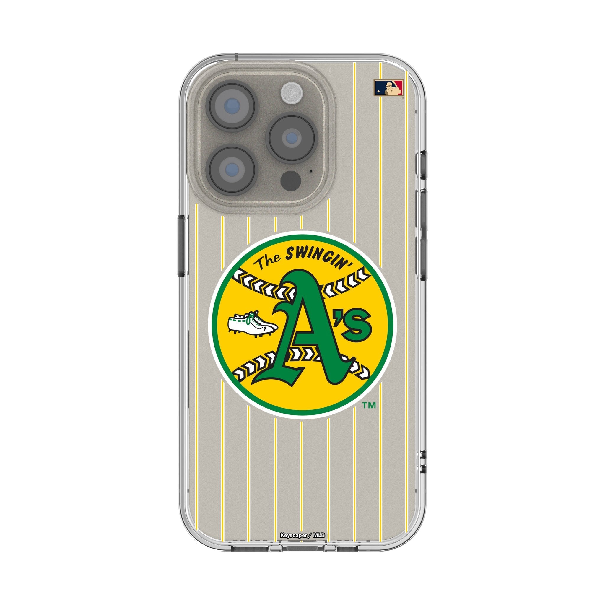 Oakland As 1971-1981 - Cooperstown Collection Pinstripe Clear Phone Case for Apple iPhone 1