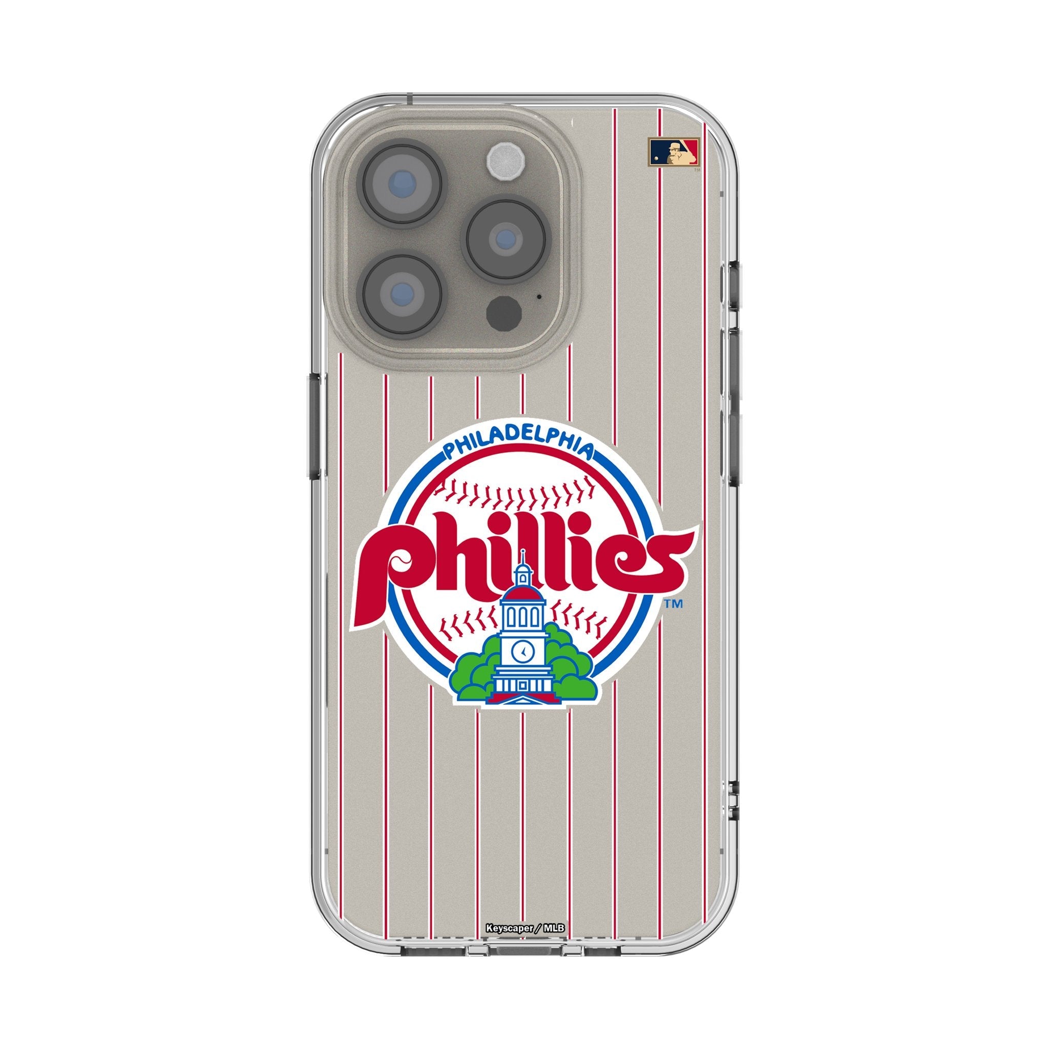 Philadelphia Phillies 1984-1991 - Cooperstown Collection Pinstripe Clear Phone Case for Apple iPhone