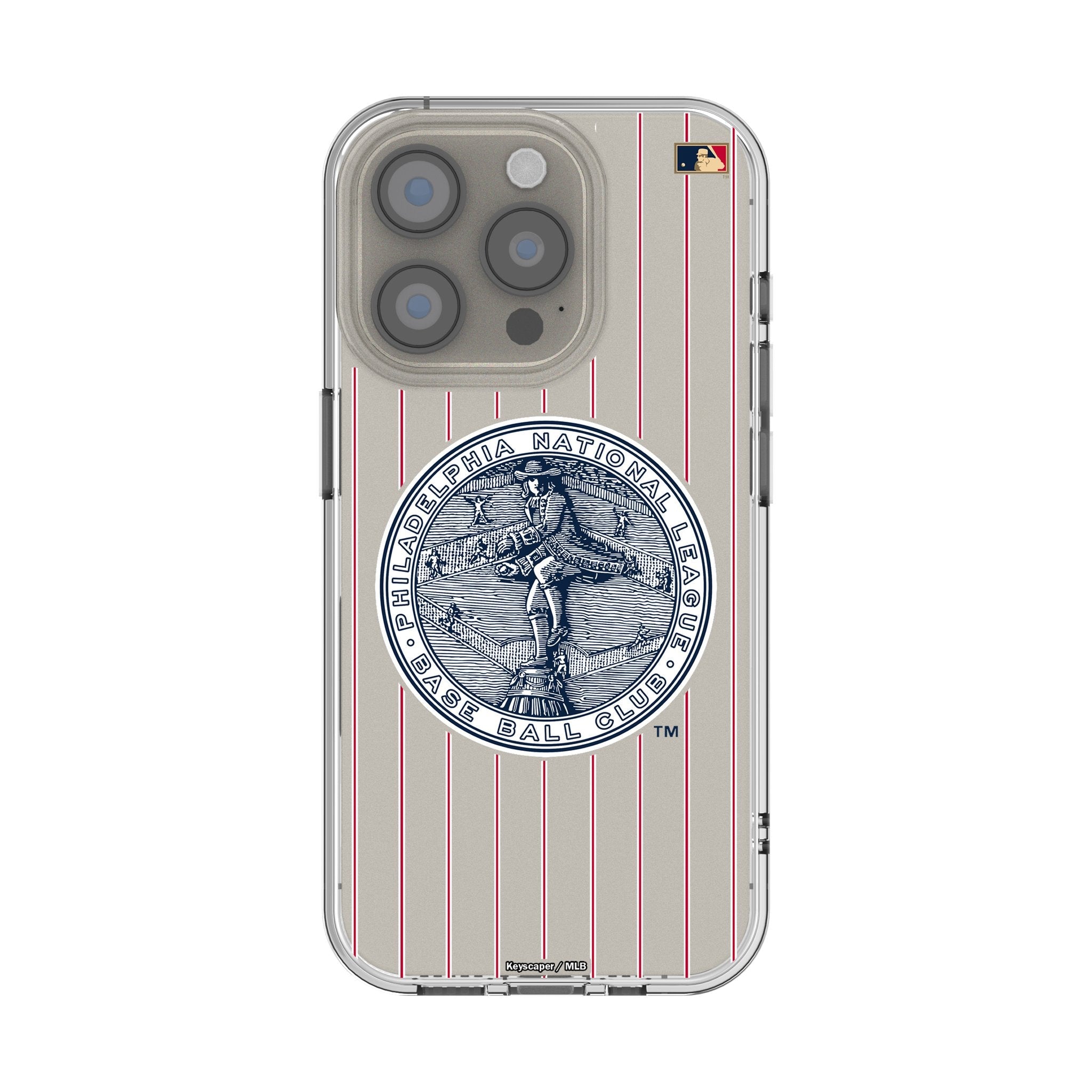 Philadelphia Phillies 1915-1943 - Cooperstown Collection Pinstripe Clear Phone Case for Apple iPhone 1