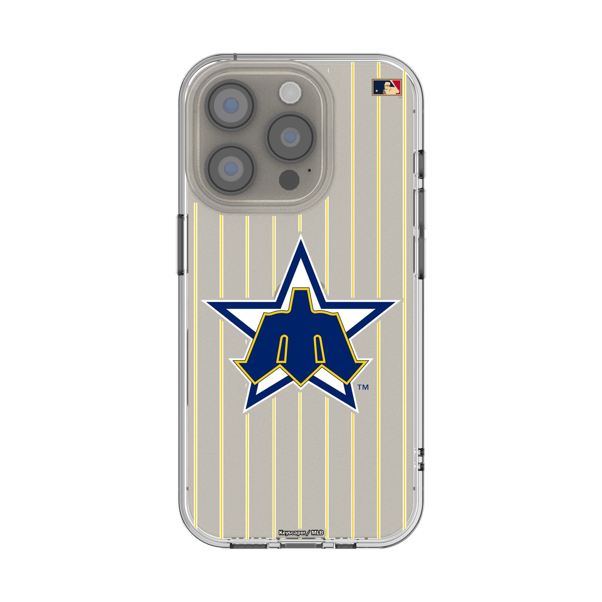 Seattle Mariners 1981-1986 - Cooperstown Collection Pinstripe Clear Phone Case for Apple iPhone 1