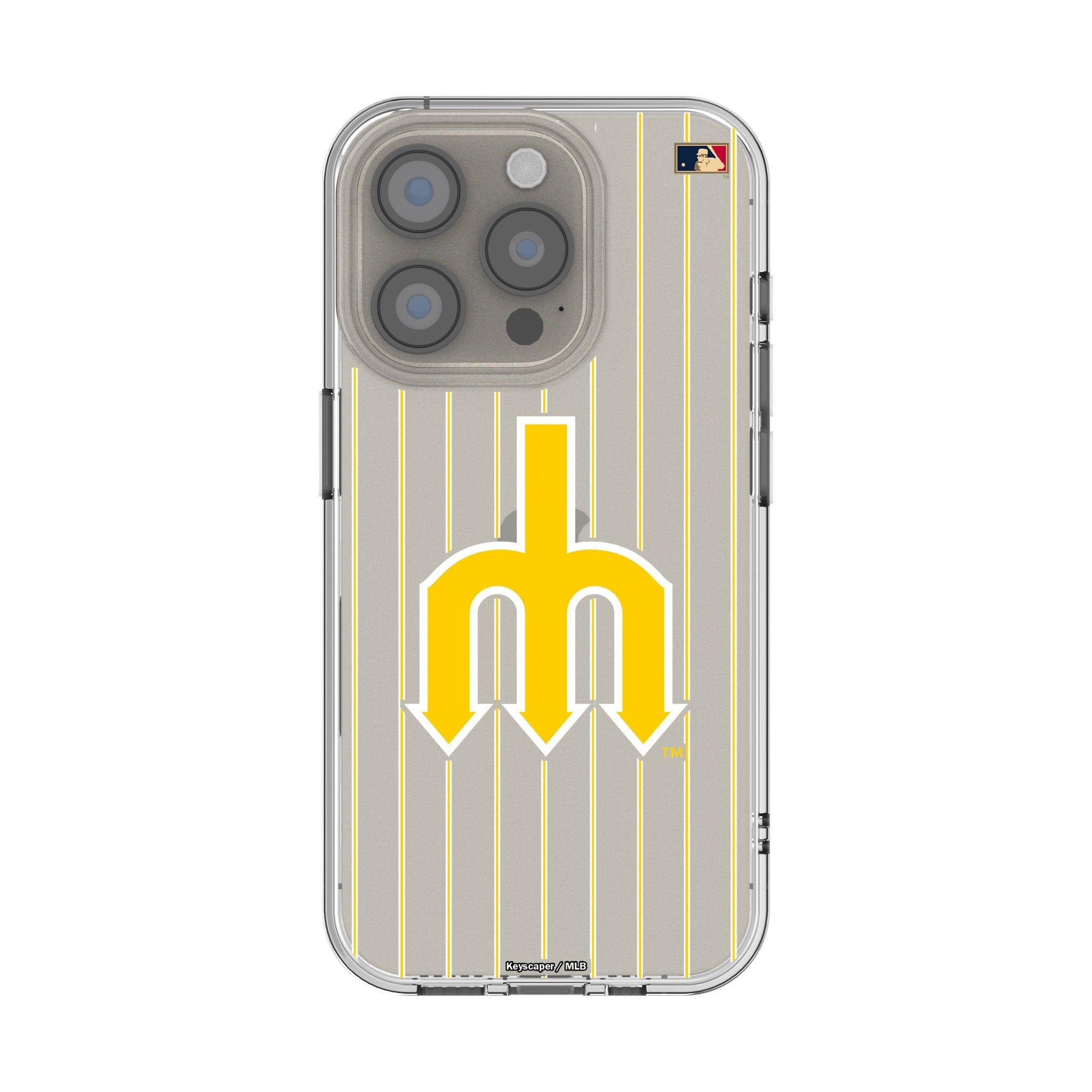 Seattle Mariners 1977-1980 - Cooperstown Collection Pinstripe Clear Phone Case for Apple iPhone 1