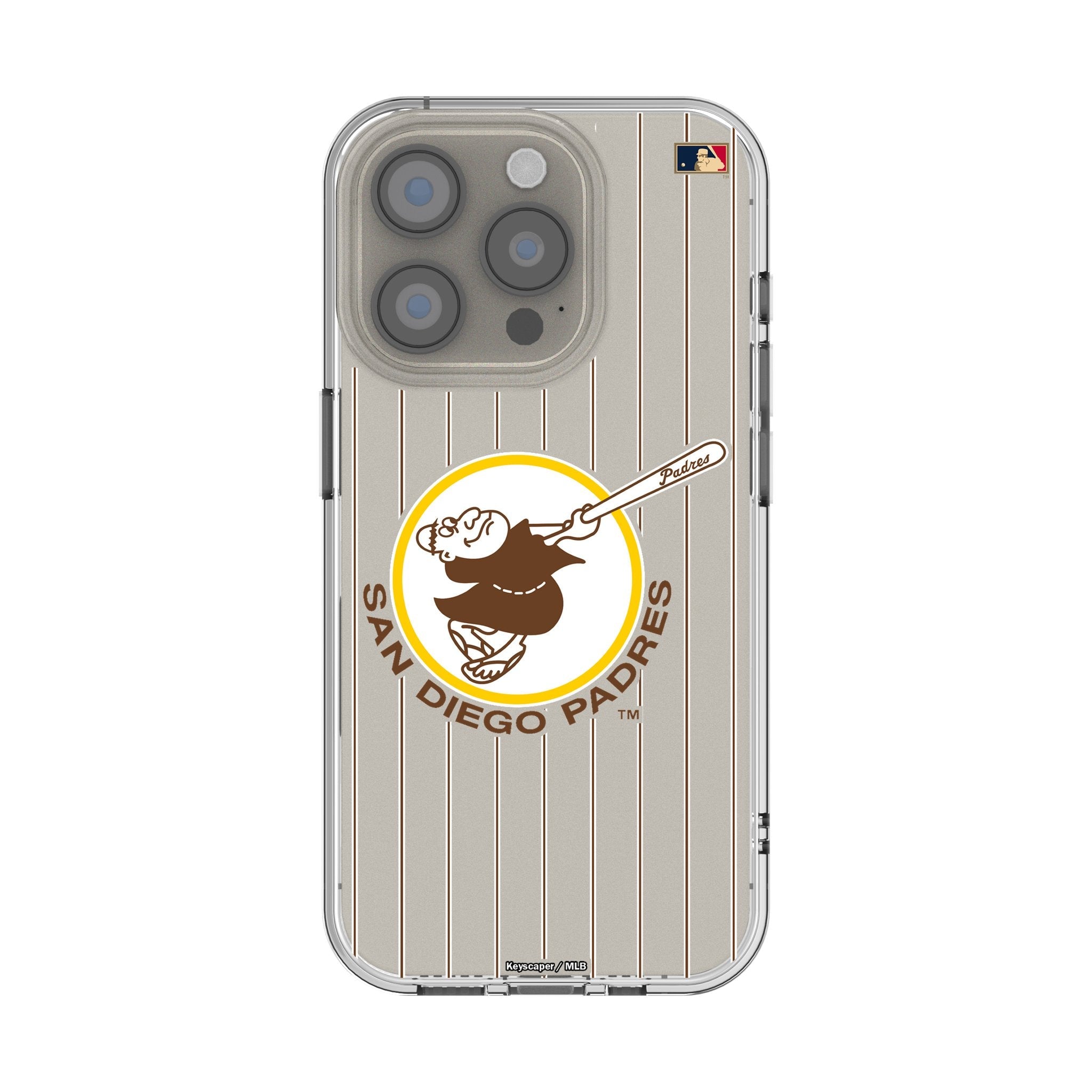San Diego Padres 1969-1984 - Cooperstown Collection Pinstripe Clear Phone Case for Apple iPhone