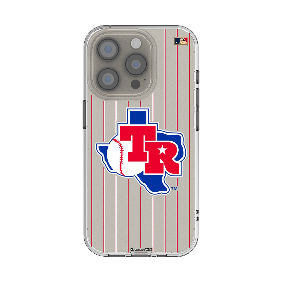 Texas Rangers 1981-1983 - Cooperstown Collection Pinstripe Clear Phone Case for Apple iPhone