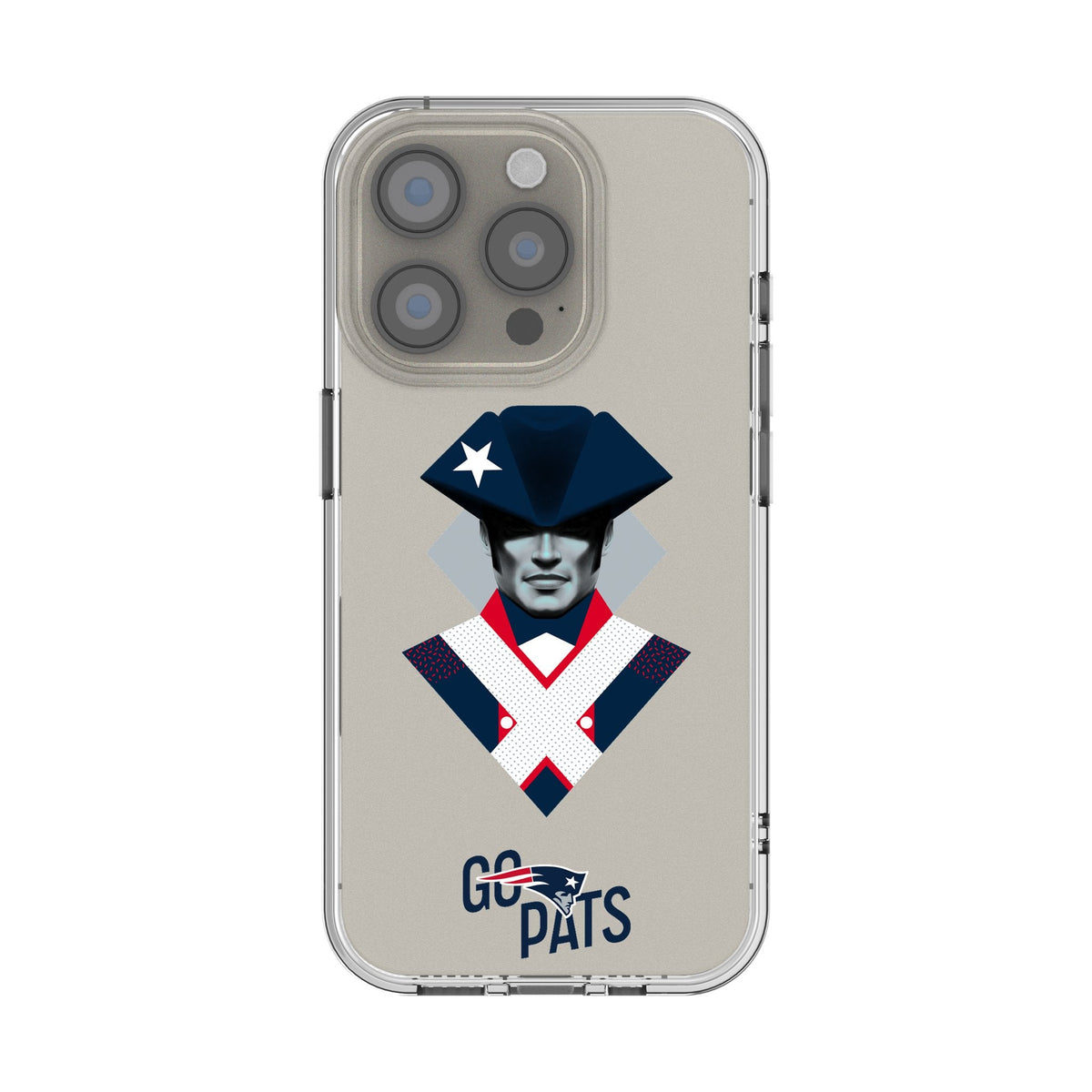 New England Patriots 2024 Edition Clear Phone Case for Apple iPhone 1