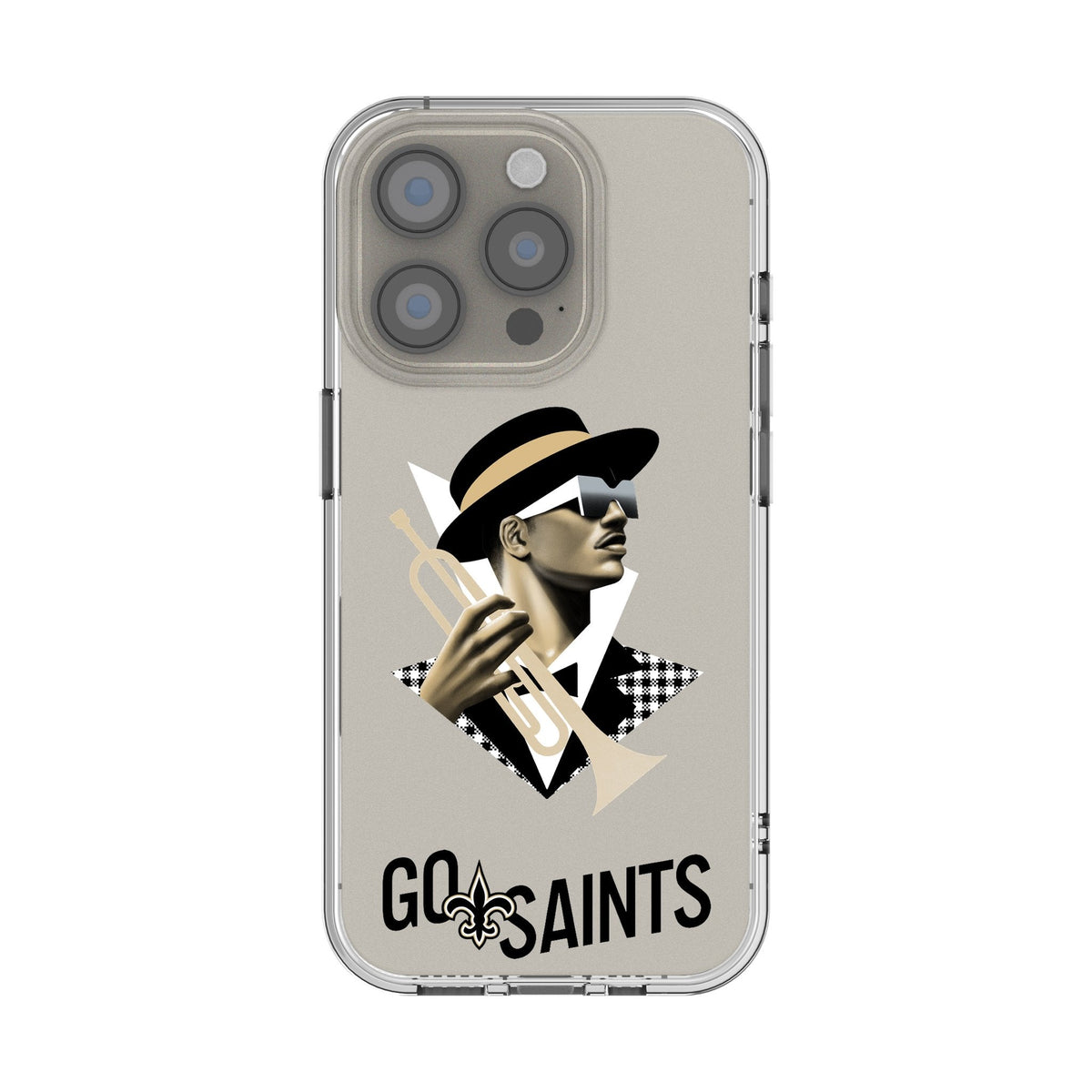 New Orleans Saints 2024 Edition Clear Phone Case for Apple iPhone 1
