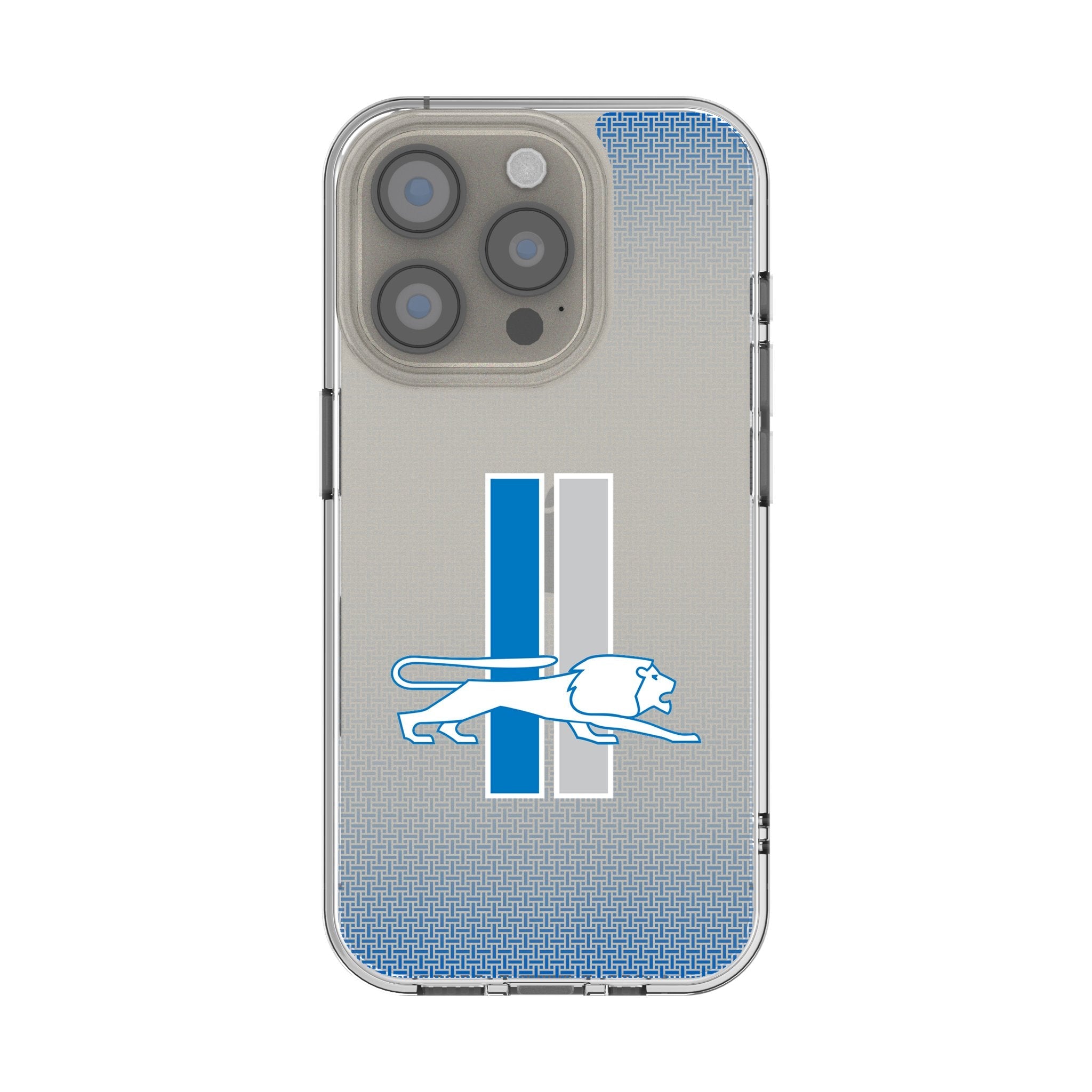 Detroit Lions Retro Linen Clear Phone Case for Apple iPhone 1