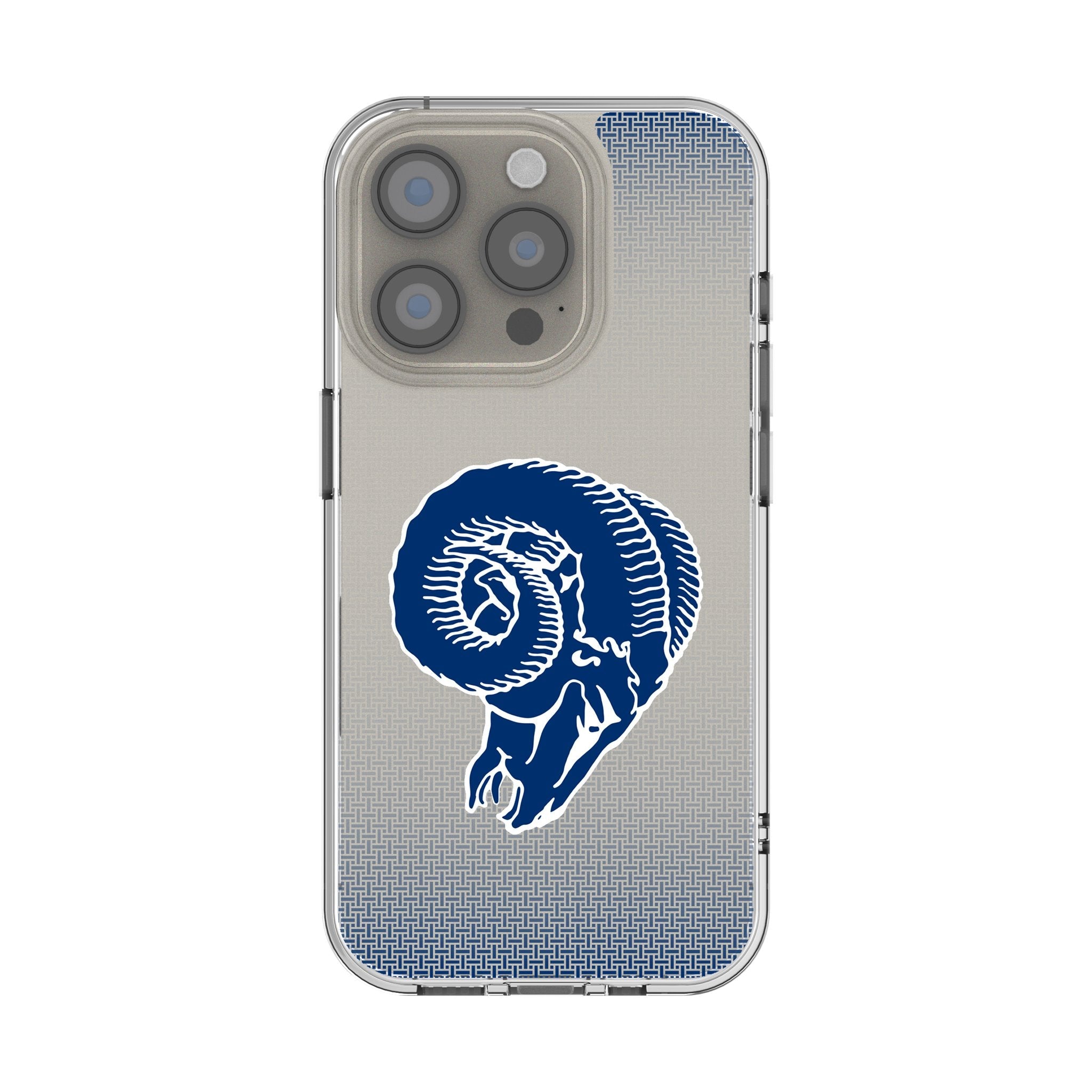 Los Angeles Rams Historic Collection Linen Clear Phone Case for Apple iPhone 1