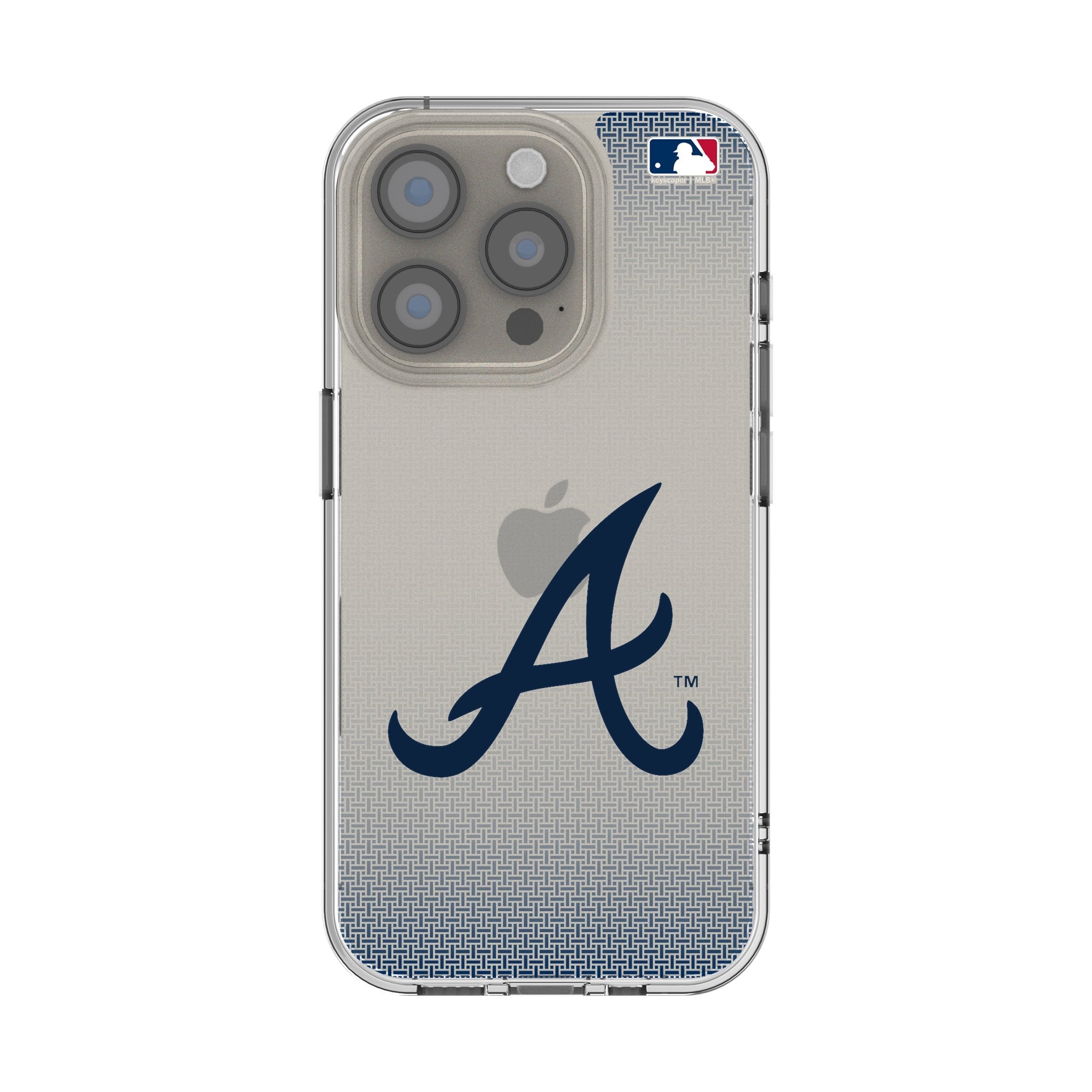 Atlanta Braves Linen Clear Phone Case for Apple iPhone 1