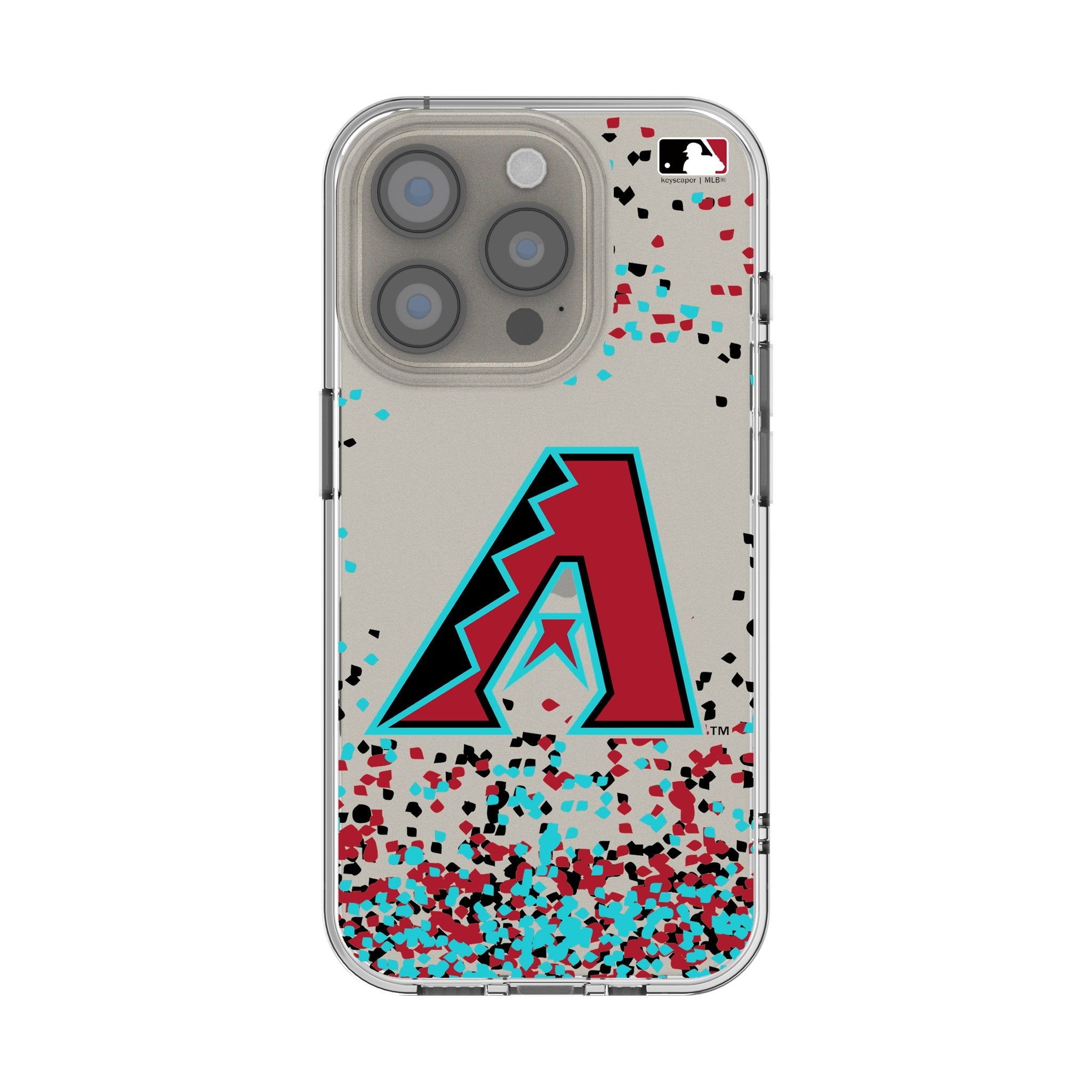 Arizona Diamondbacks Confetti Clear Phone Case for Apple iPhone