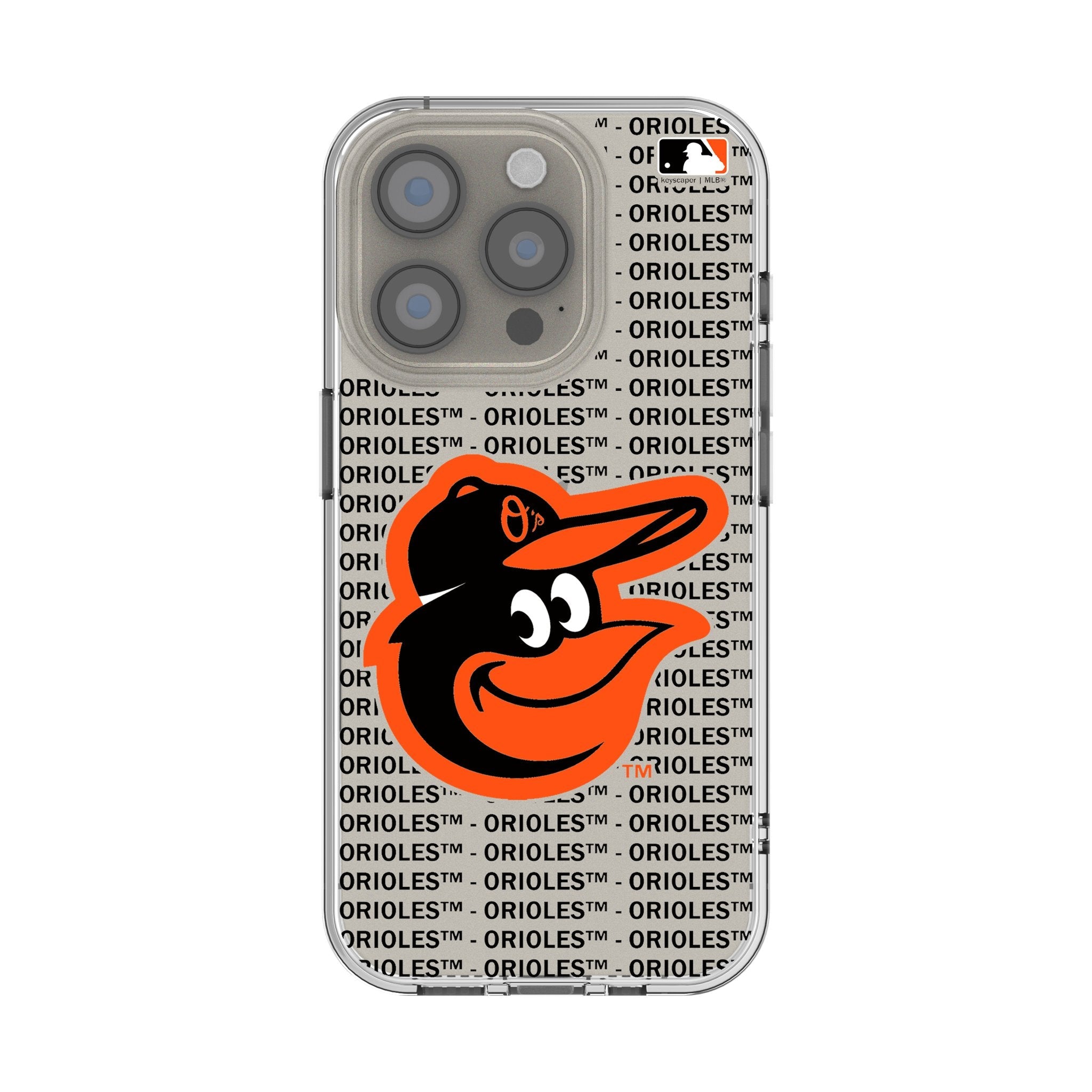 Baltimore Orioles Text Backdrop Clear Phone Case for Apple iPhone