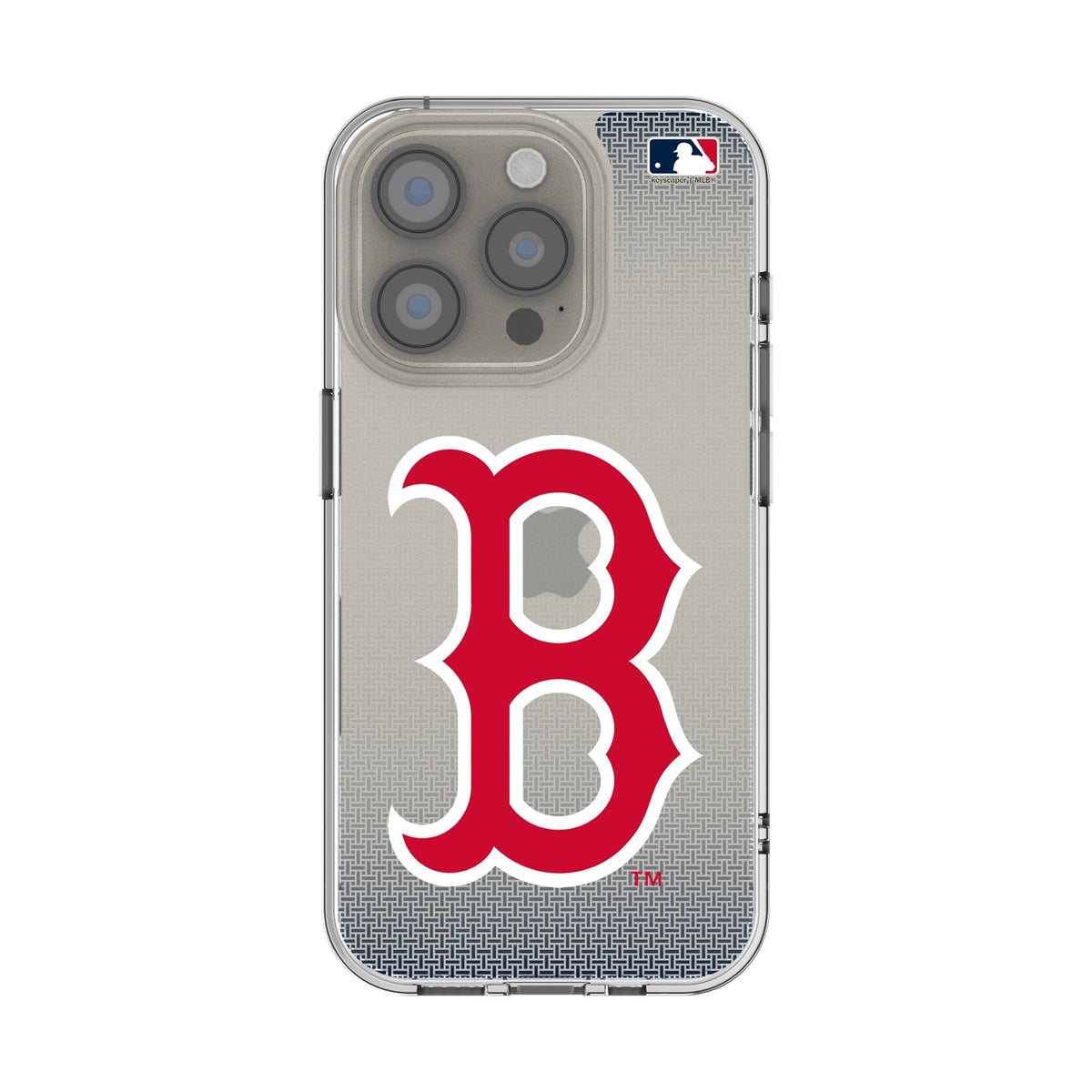 Boston Red Sox Linen Clear Phone Case for Apple iPhone 1