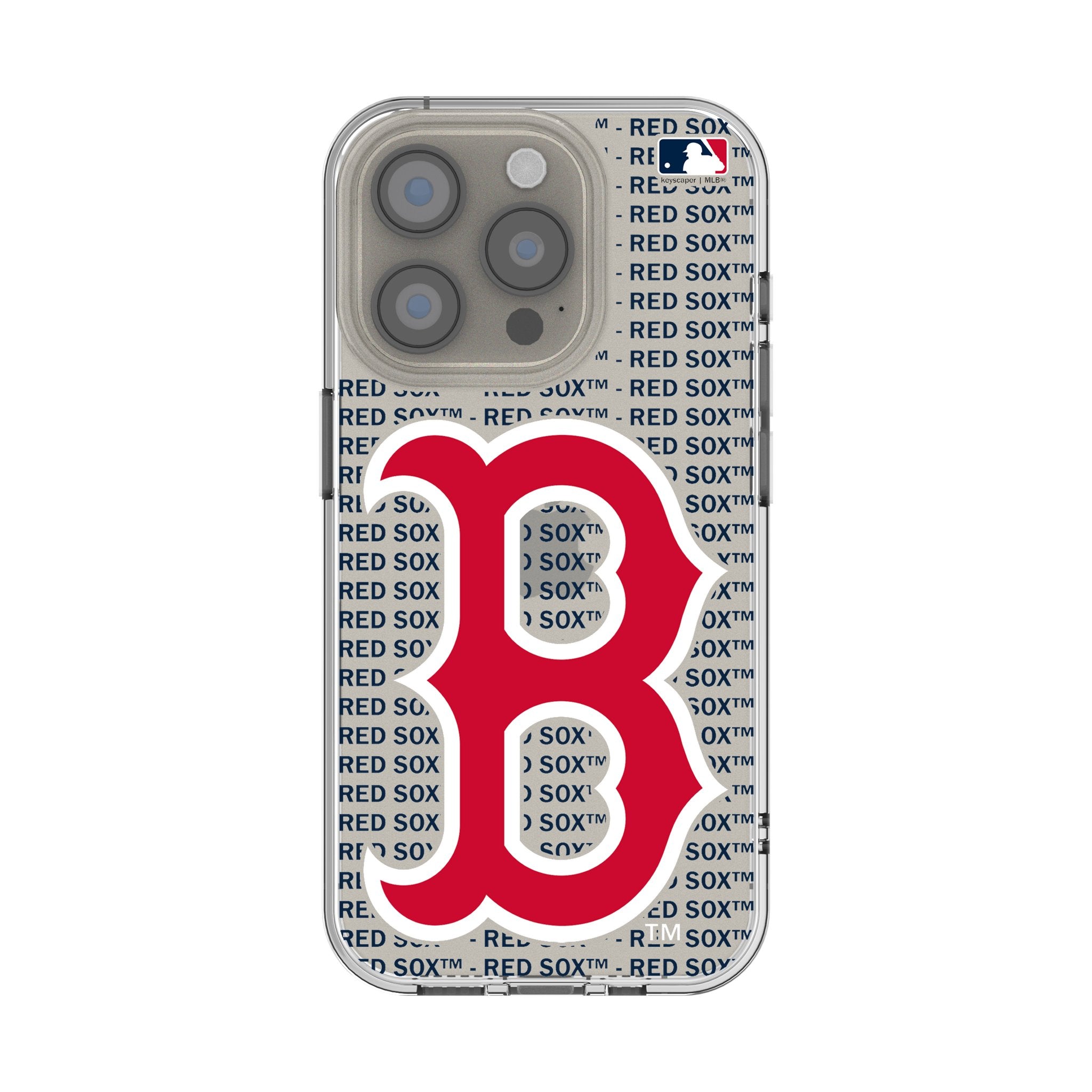 Boston Red Sox Text Backdrop Clear Phone Case for Apple iPhone 1
