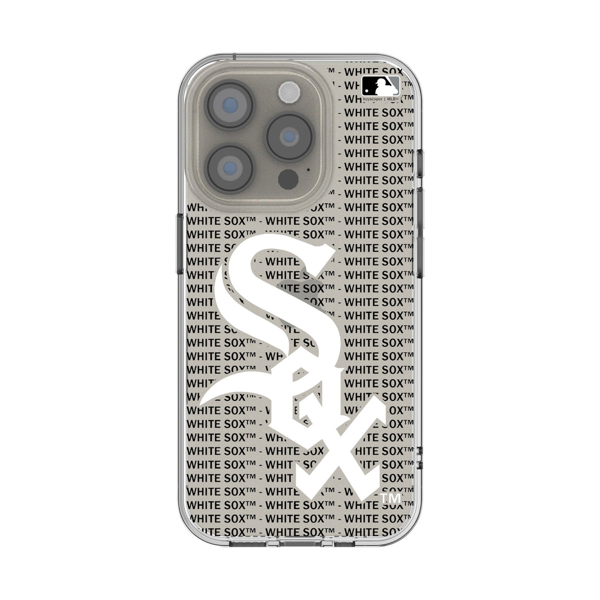 Chicago White Sox Text Backdrop Clear Phone Case for Apple iPhone 1