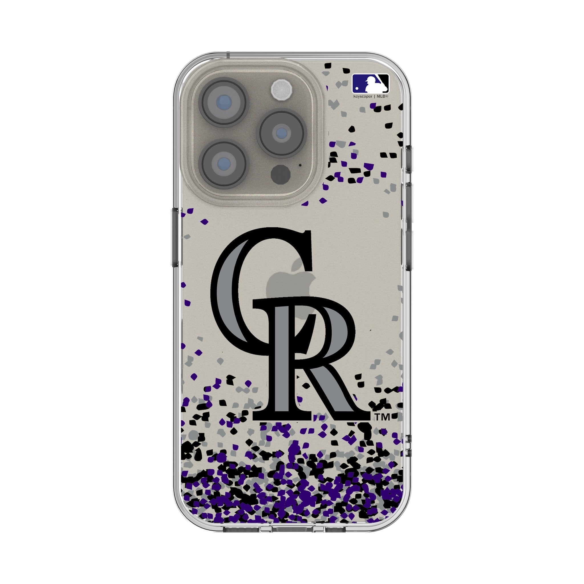 Colorado Rockies Confetti Clear Phone Case for Apple iPhone 1