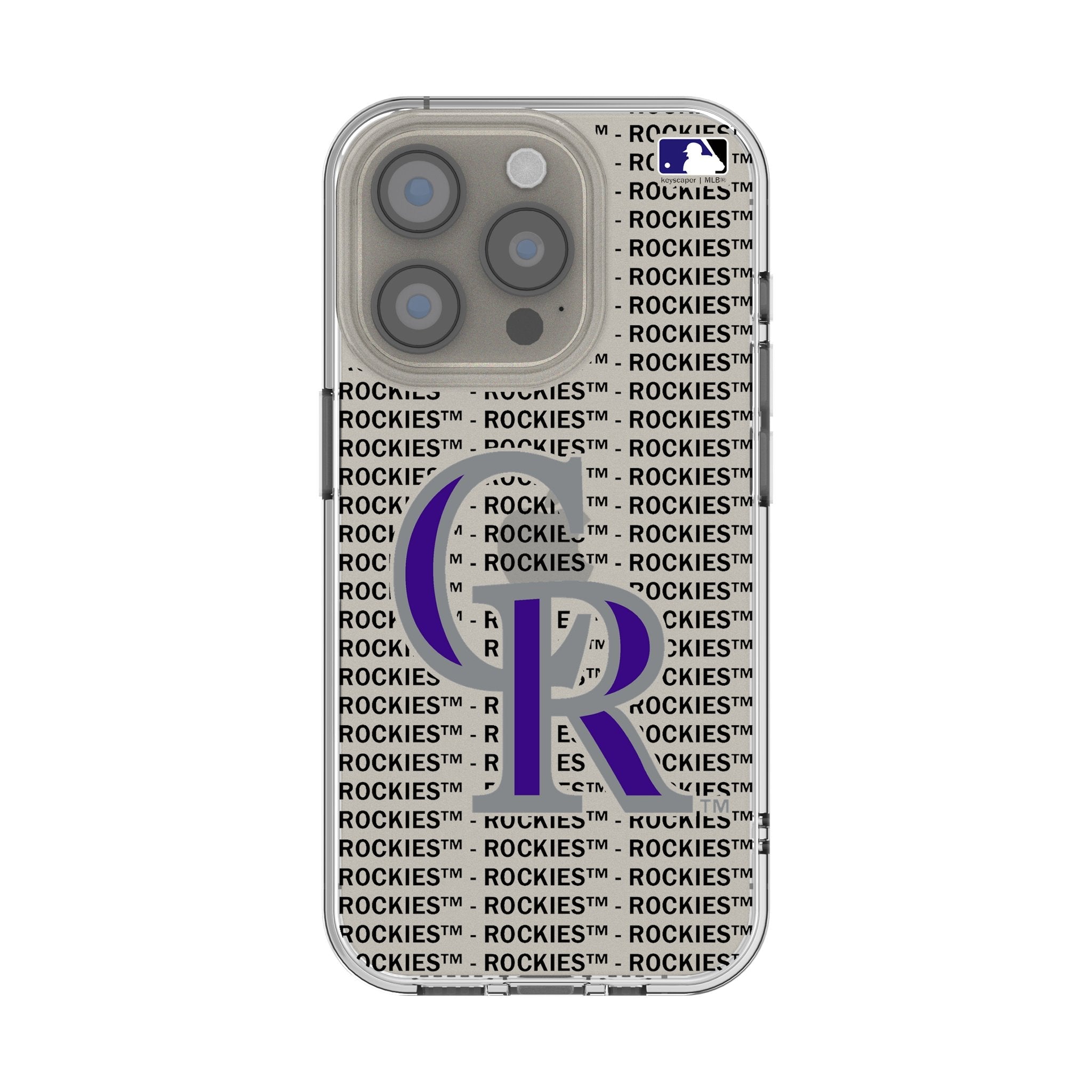 Colorado Rockies Text Backdrop Clear Phone Case for Apple iPhone