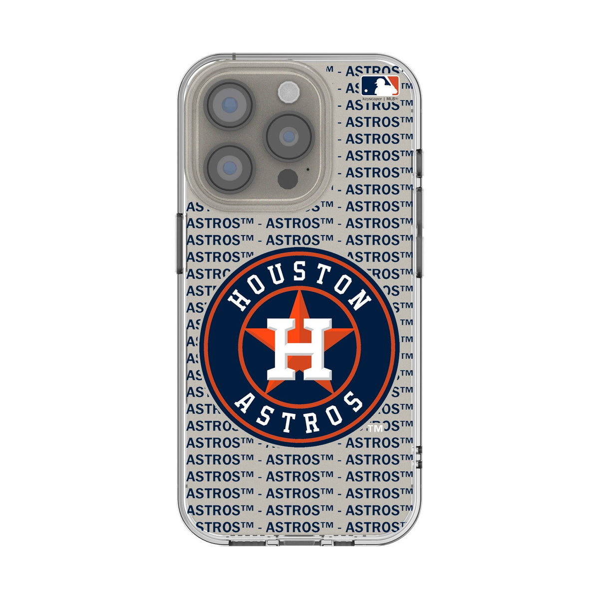 Houston Astros Text Backdrop Clear Phone Case for Apple iPhone 1