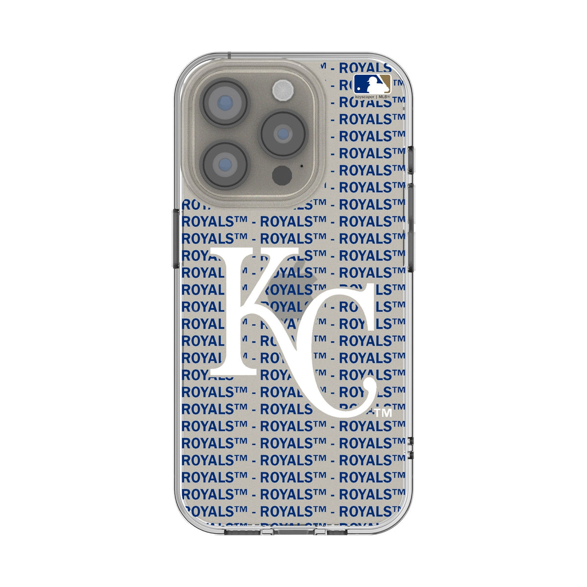 Kansas City Royals Text Backdrop Clear Phone Case for Apple iPhone 1