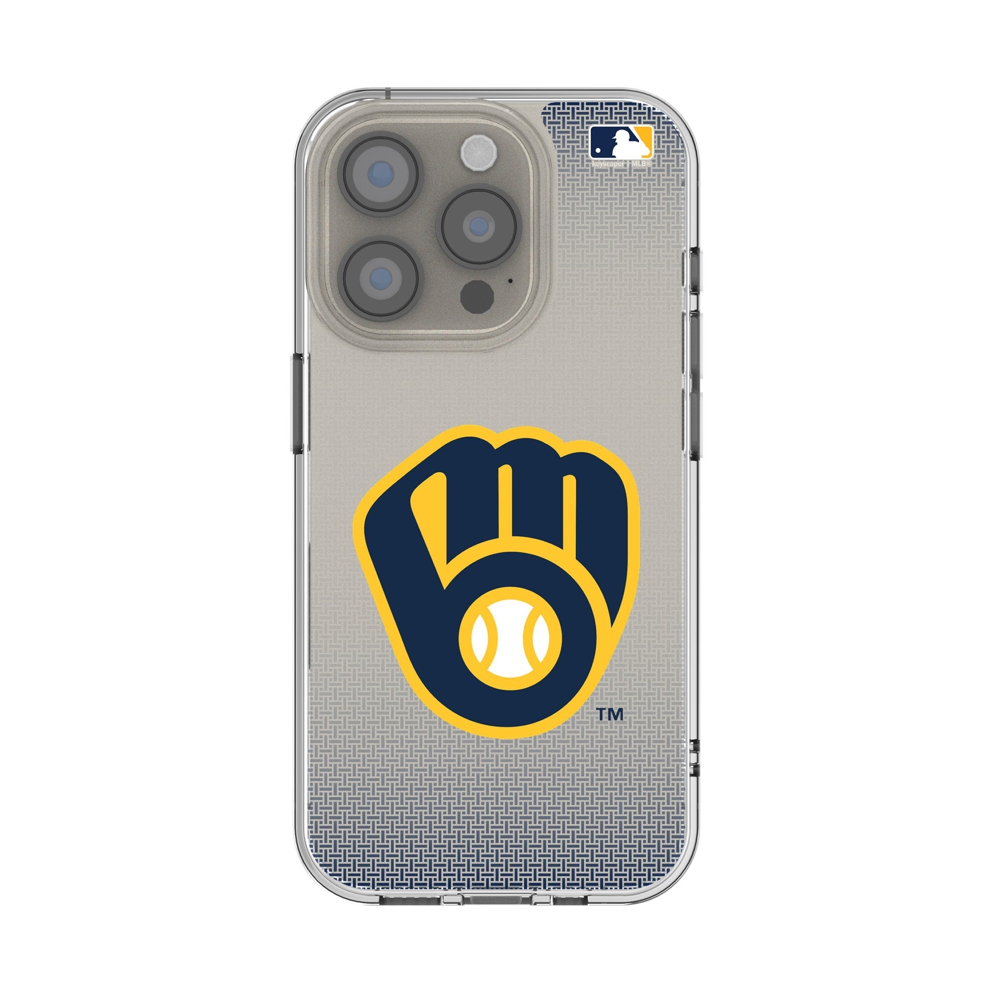 Milwaukee Brewers Linen Clear Phone Case for Apple iPhone 1