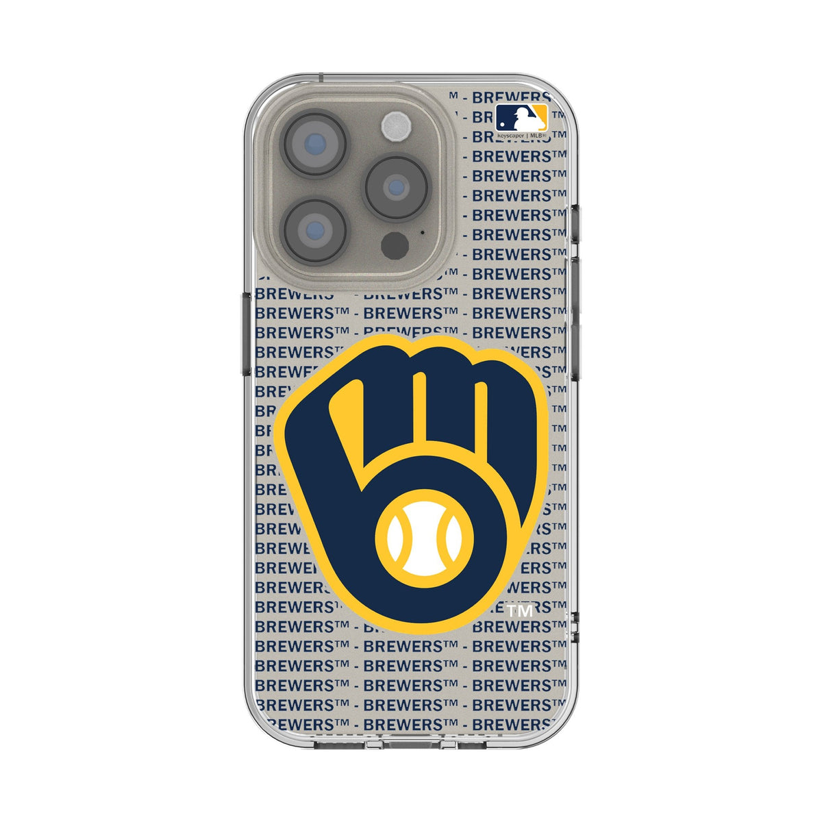Milwaukee Brewers Text Backdrop Clear Phone Case for Apple iPhone