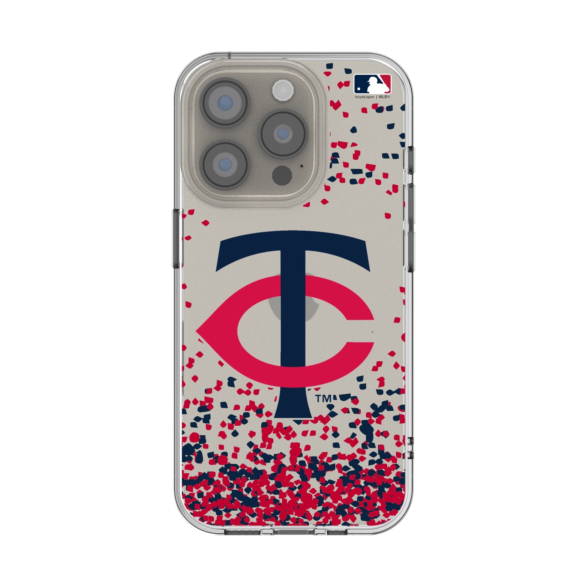 Minnesota Twins Confetti Clear Phone Case for Apple iPhone 1