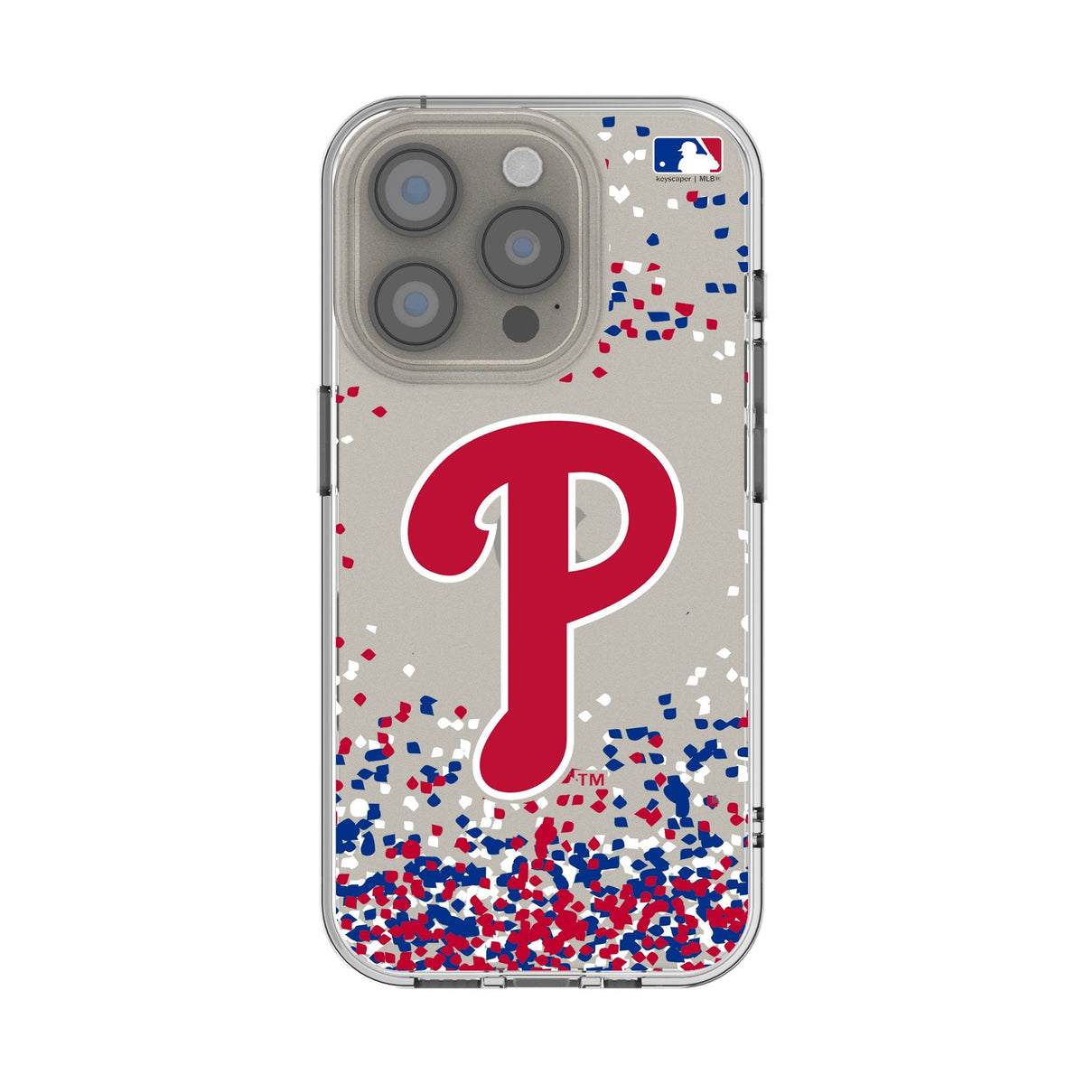 Philadelphia Phillies Confetti Clear Phone Case for Apple iPhone