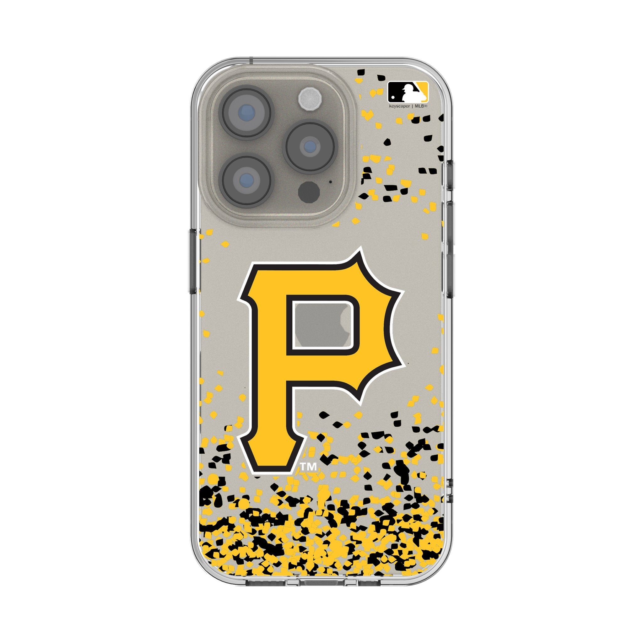 Pittsburgh Pirates Confetti Clear Phone Case for Apple iPhone 1