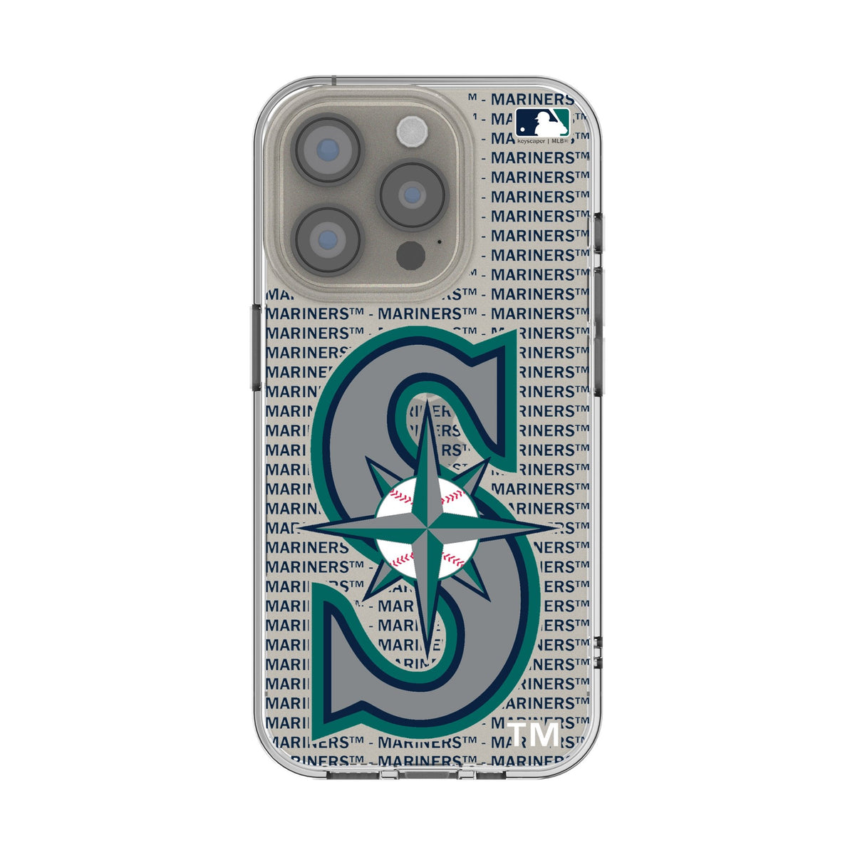 Seattle Mariners Text Backdrop Clear Phone Case for Apple iPhone 1