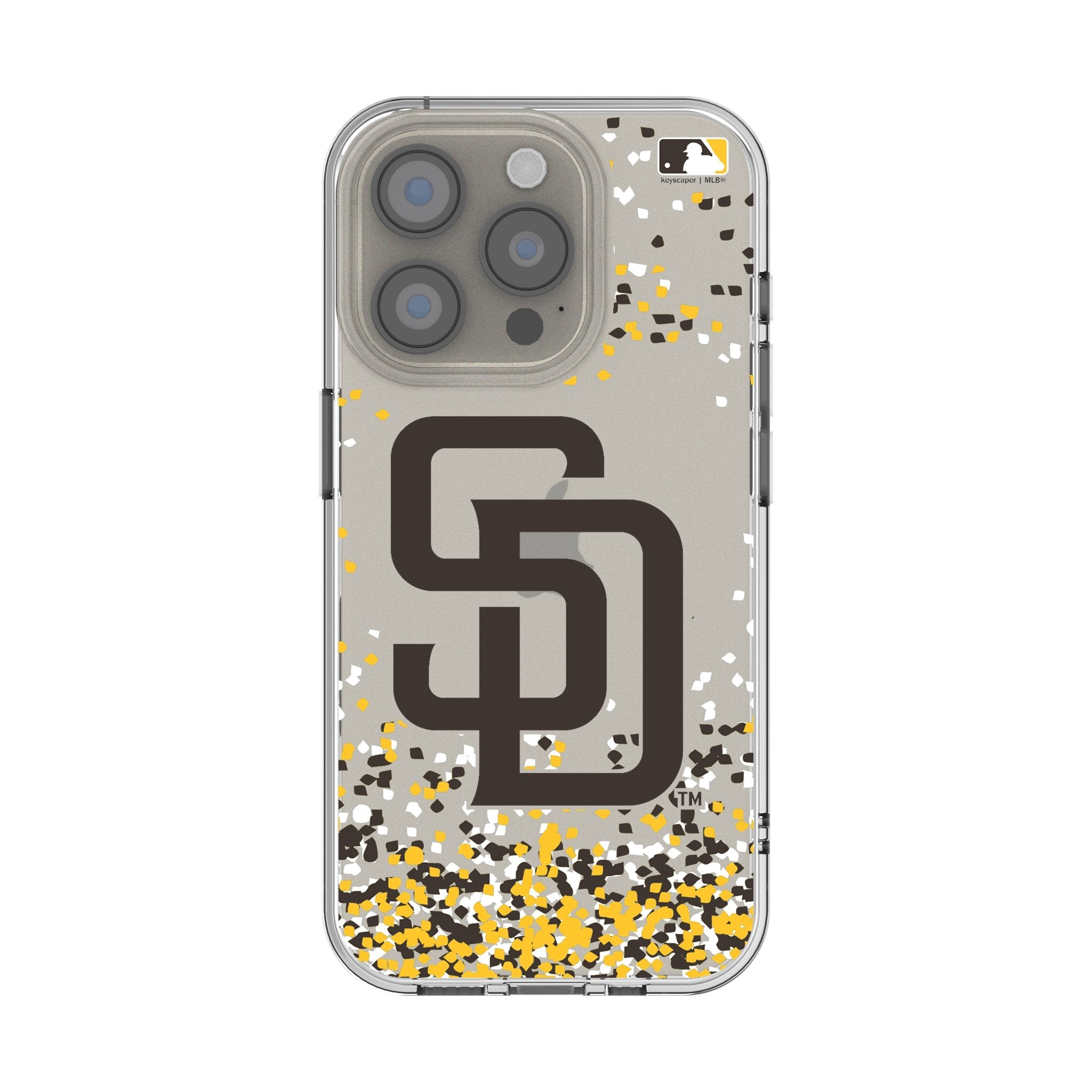 San Diego Padres Confetti Clear Phone Case for Apple iPhone