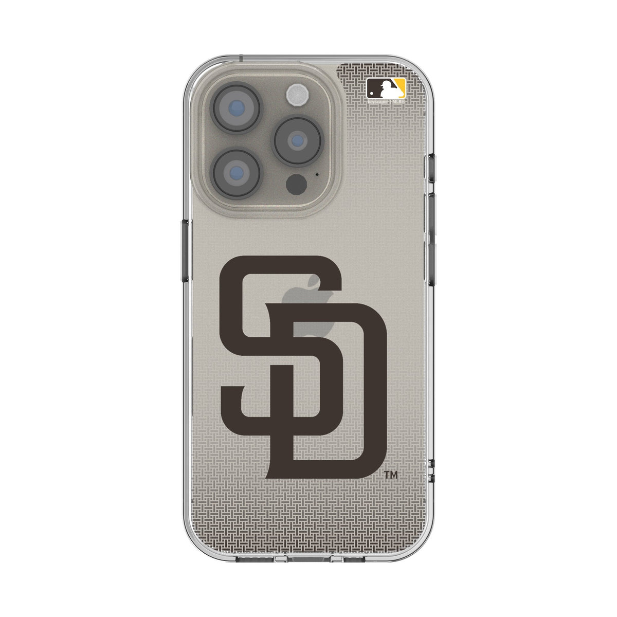 San Diego Padres Linen Clear Phone Case for Apple iPhone