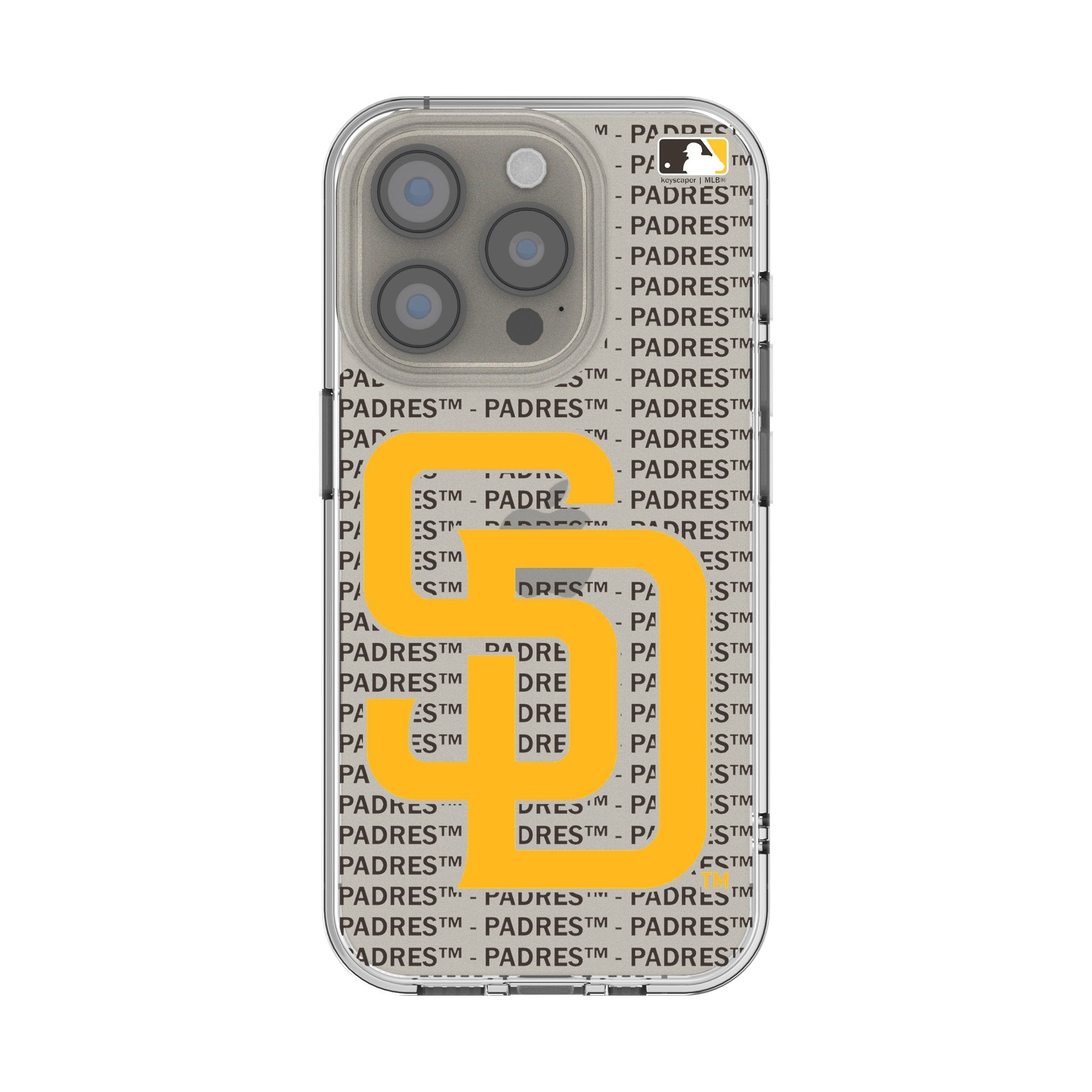 San Diego Padres Text Backdrop Clear Phone Case for Apple iPhone