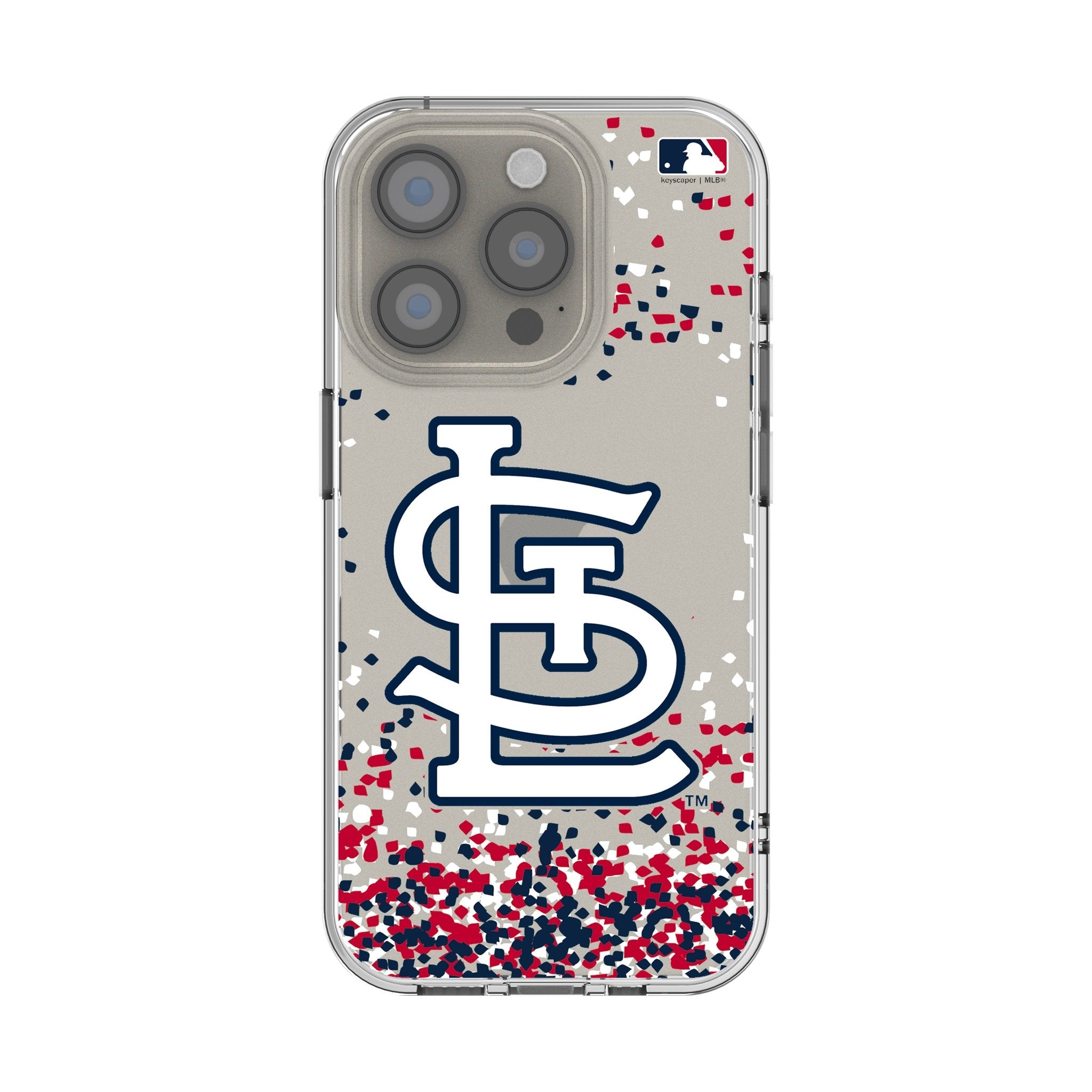 St Louis Cardinals Confetti Clear Phone Case for Apple iPhone