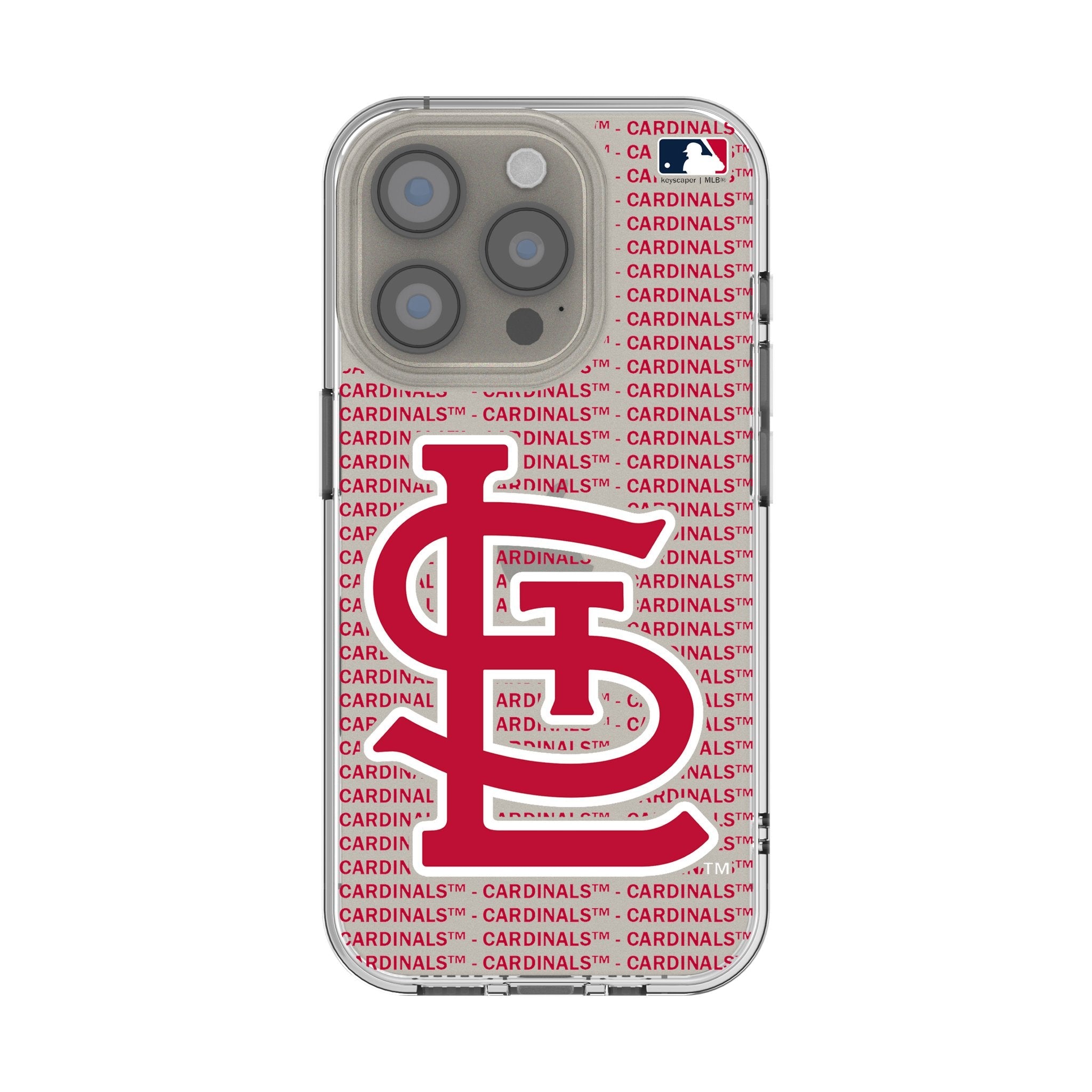 St Louis Cardinals Text Backdrop Clear Phone Case for Apple iPhone