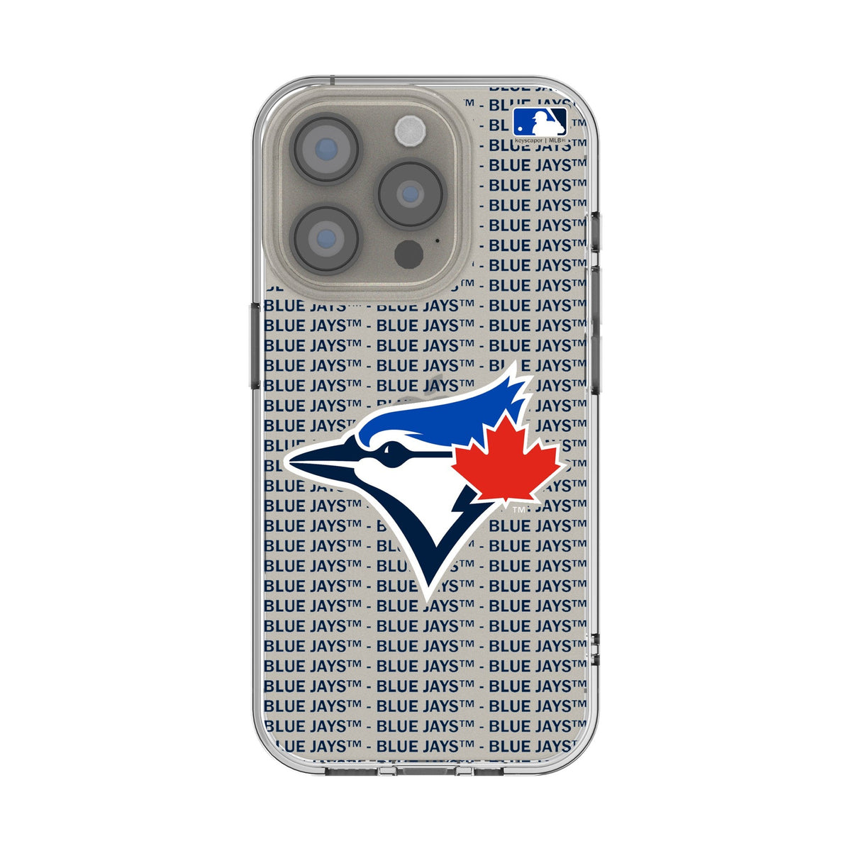 Toronto Blue Jays Text Backdrop Clear Phone Case for Apple iPhone 1
