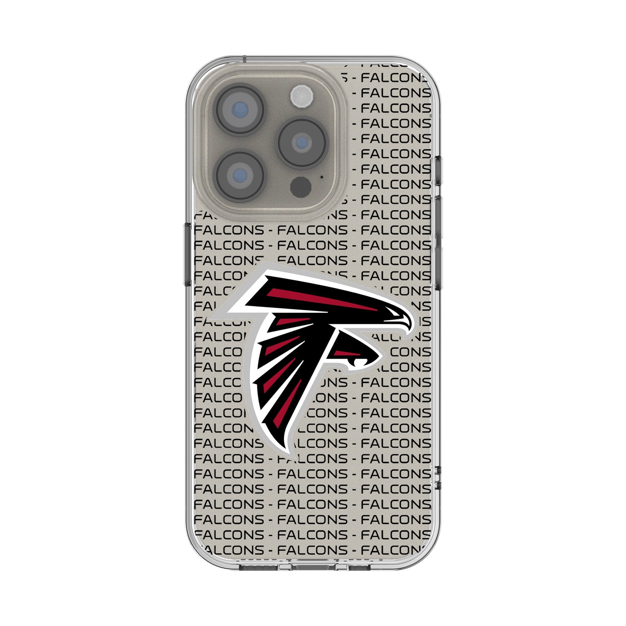 Atlanta Falcons Text Backdrop Clear Phone Case for Apple iPhone 1