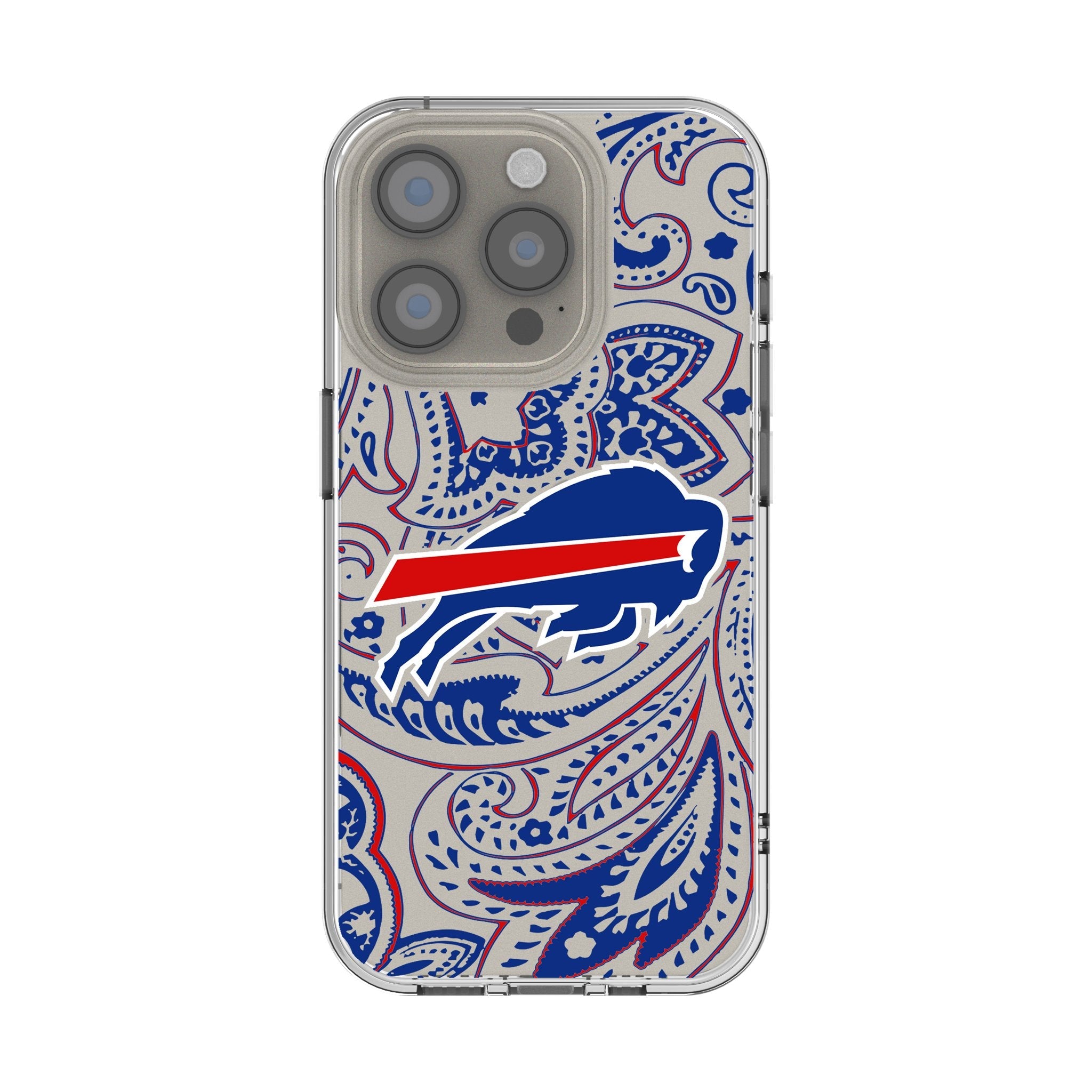 Buffalo Bills Paisley Clear Phone Case for Apple iPhone