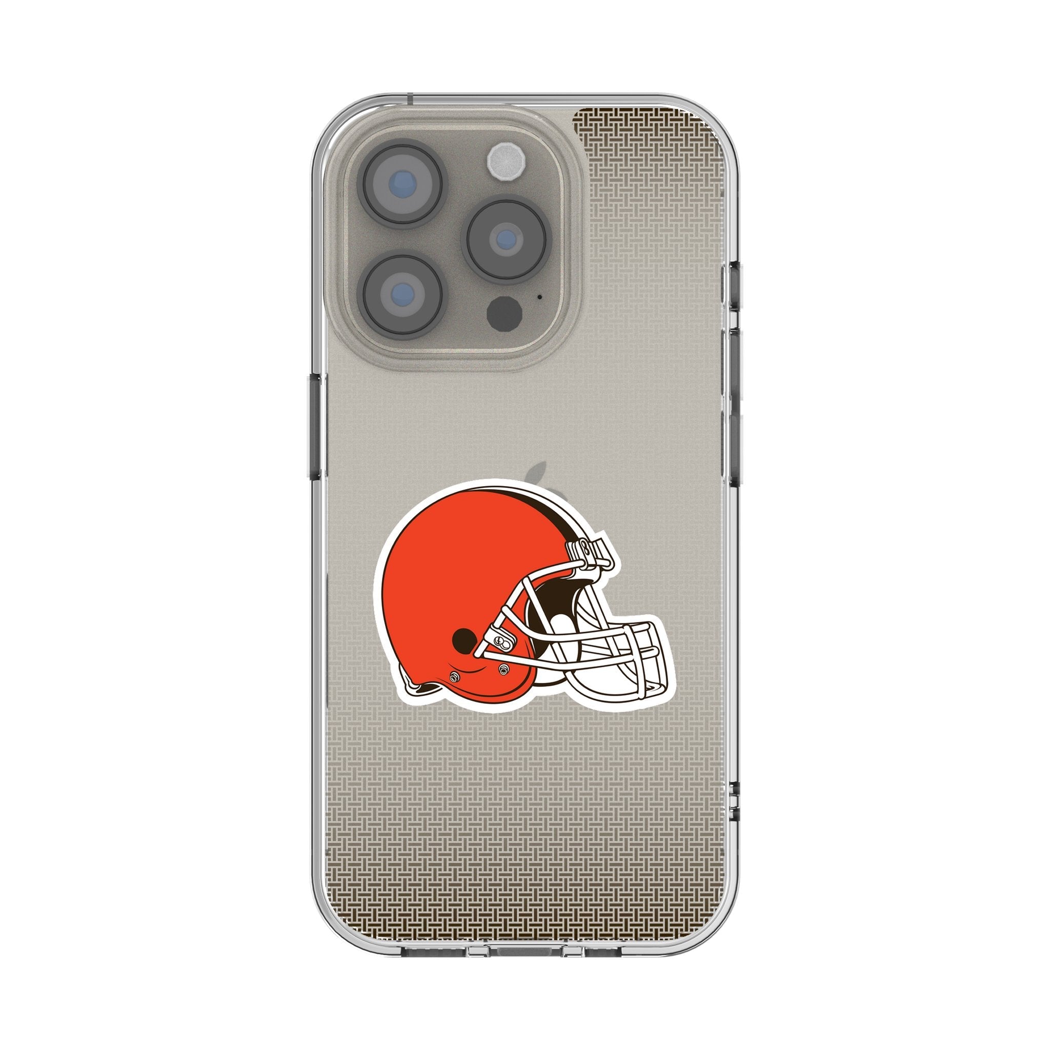 Cleveland Browns Linen Clear Phone Case for Apple iPhone 1