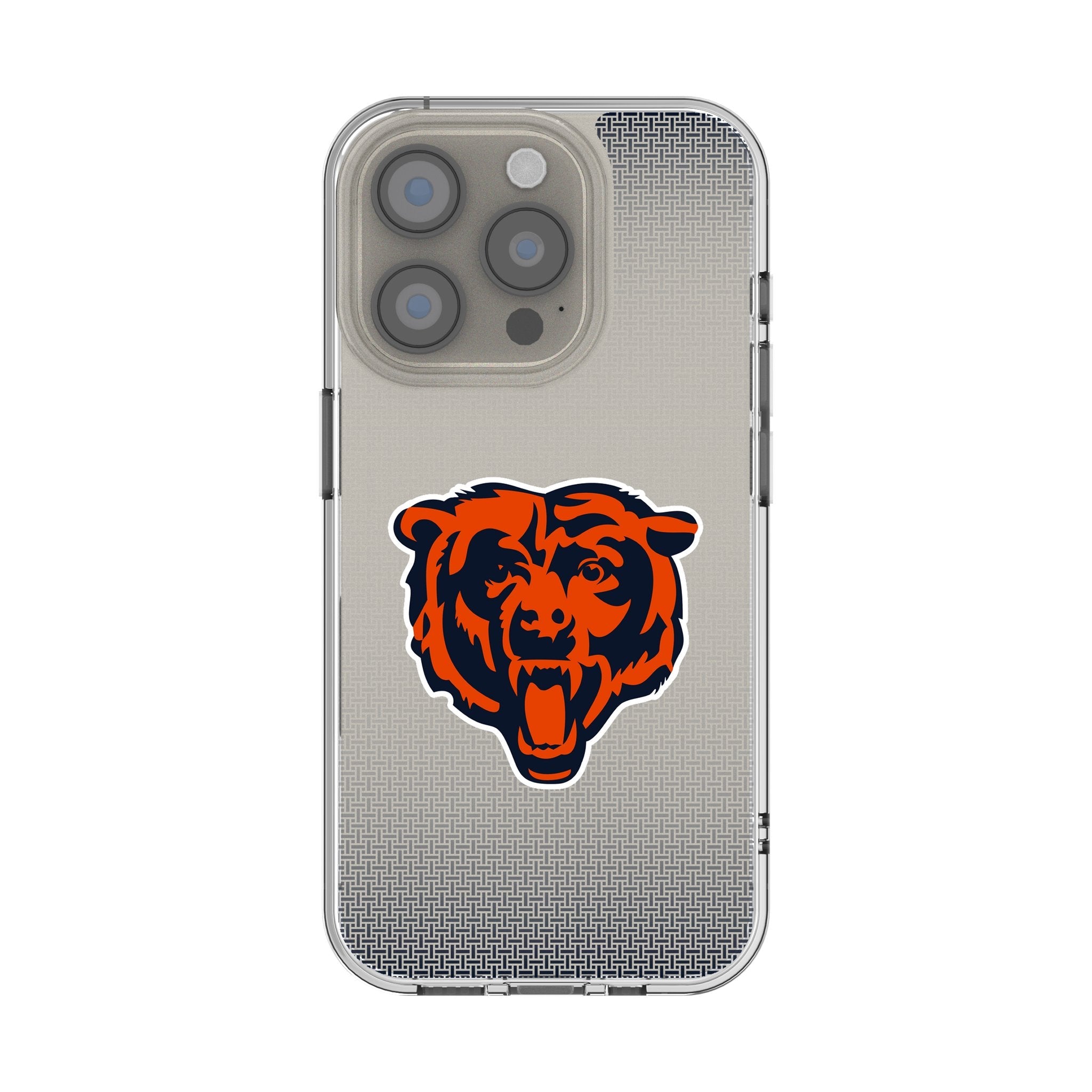 Chicago Bears Linen Clear Phone Case for Apple iPhone 1