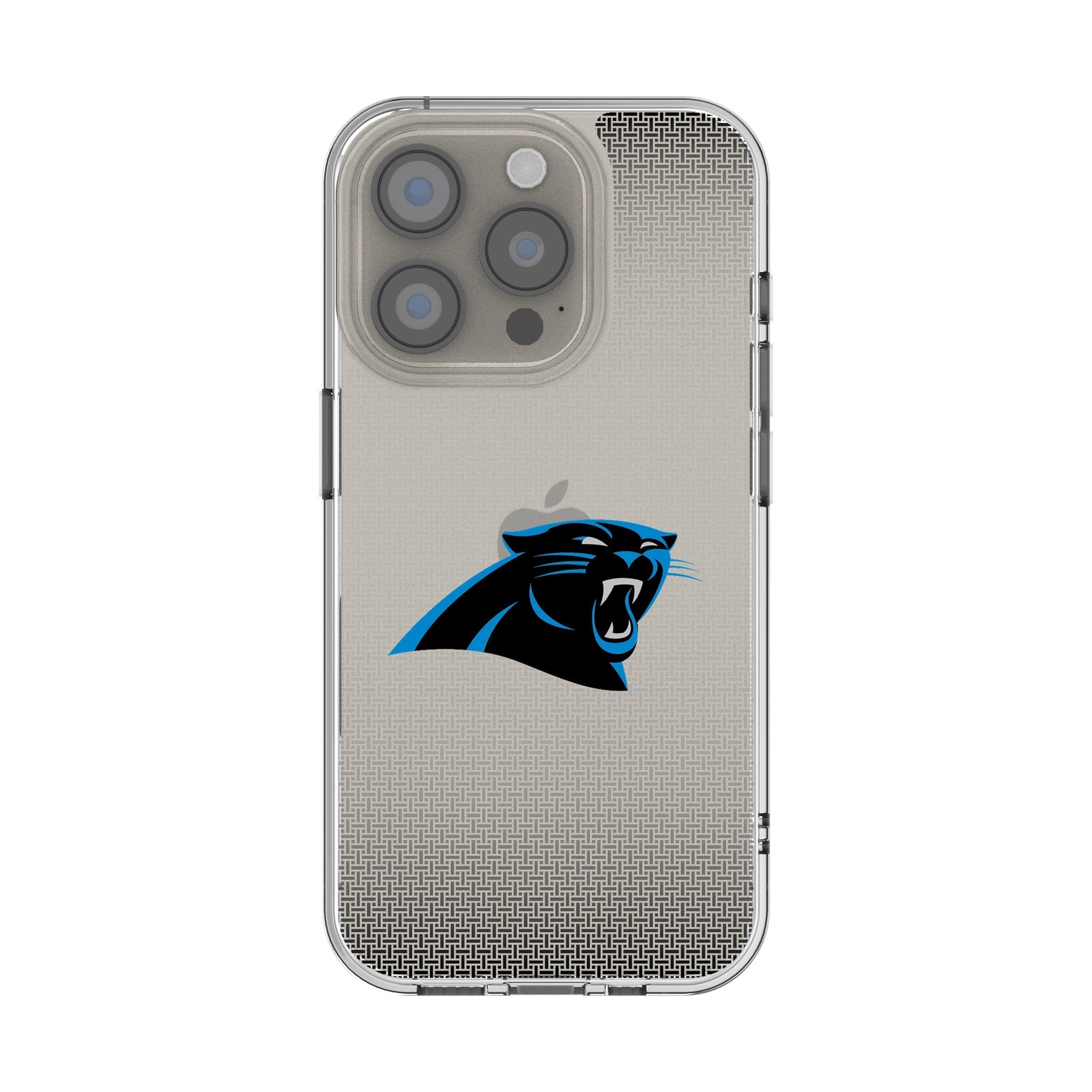 Carolina Panthers Linen Clear Phone Case for Apple iPhone 1