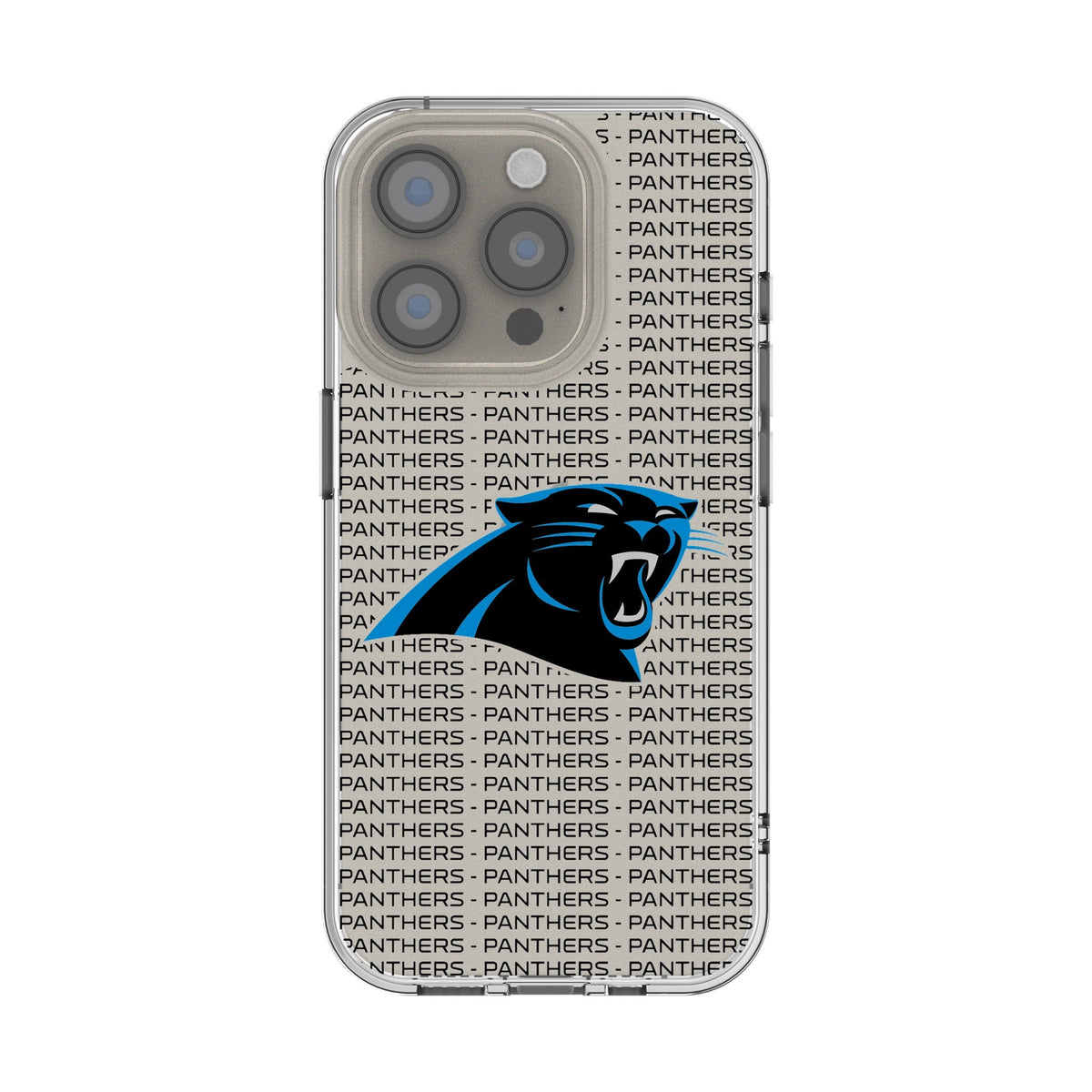 Carolina Panthers Text Backdrop Clear Phone Case for Apple iPhone 1
